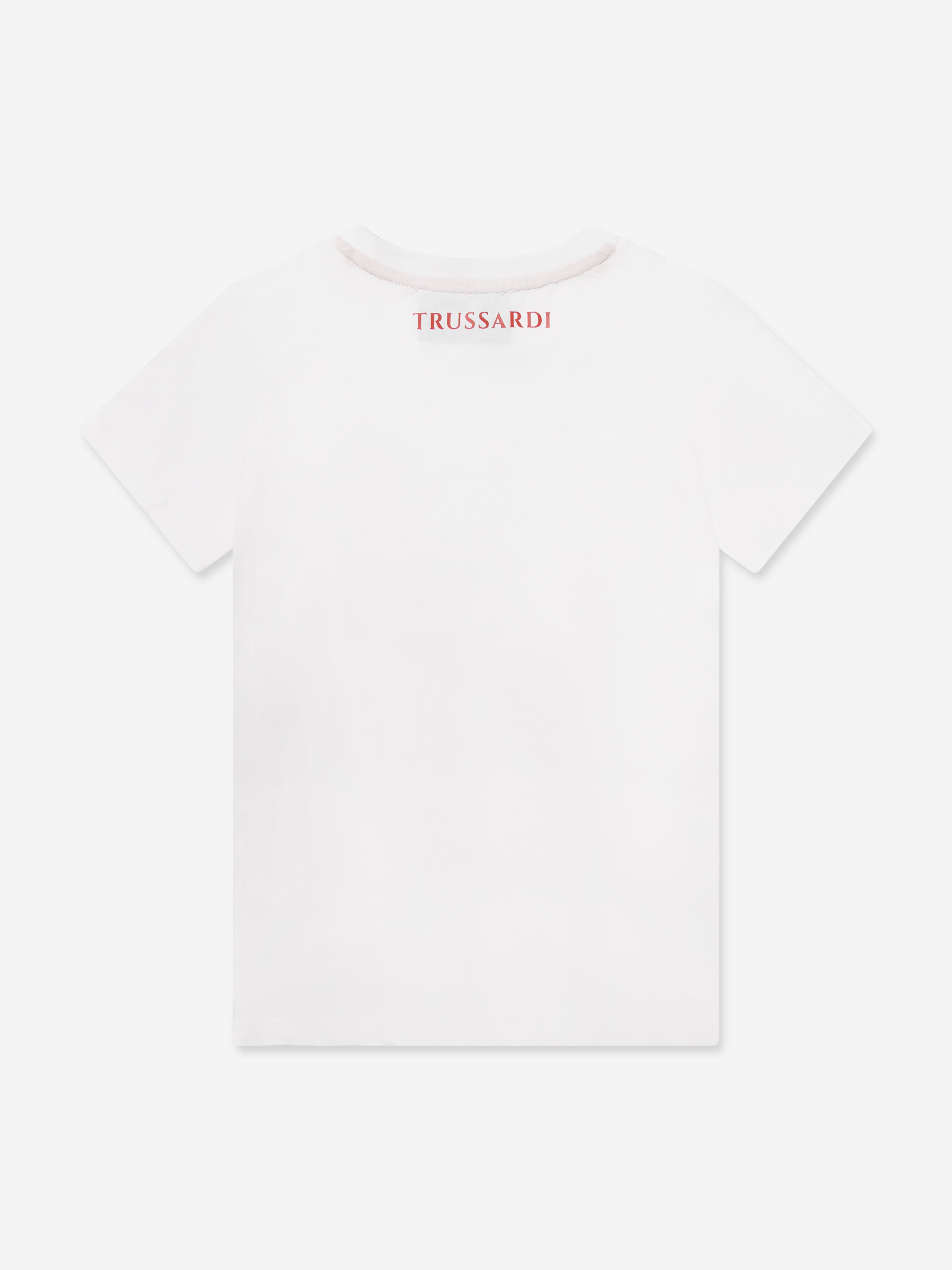 Trussardi Kids Cramel Logo T-Shirt in White