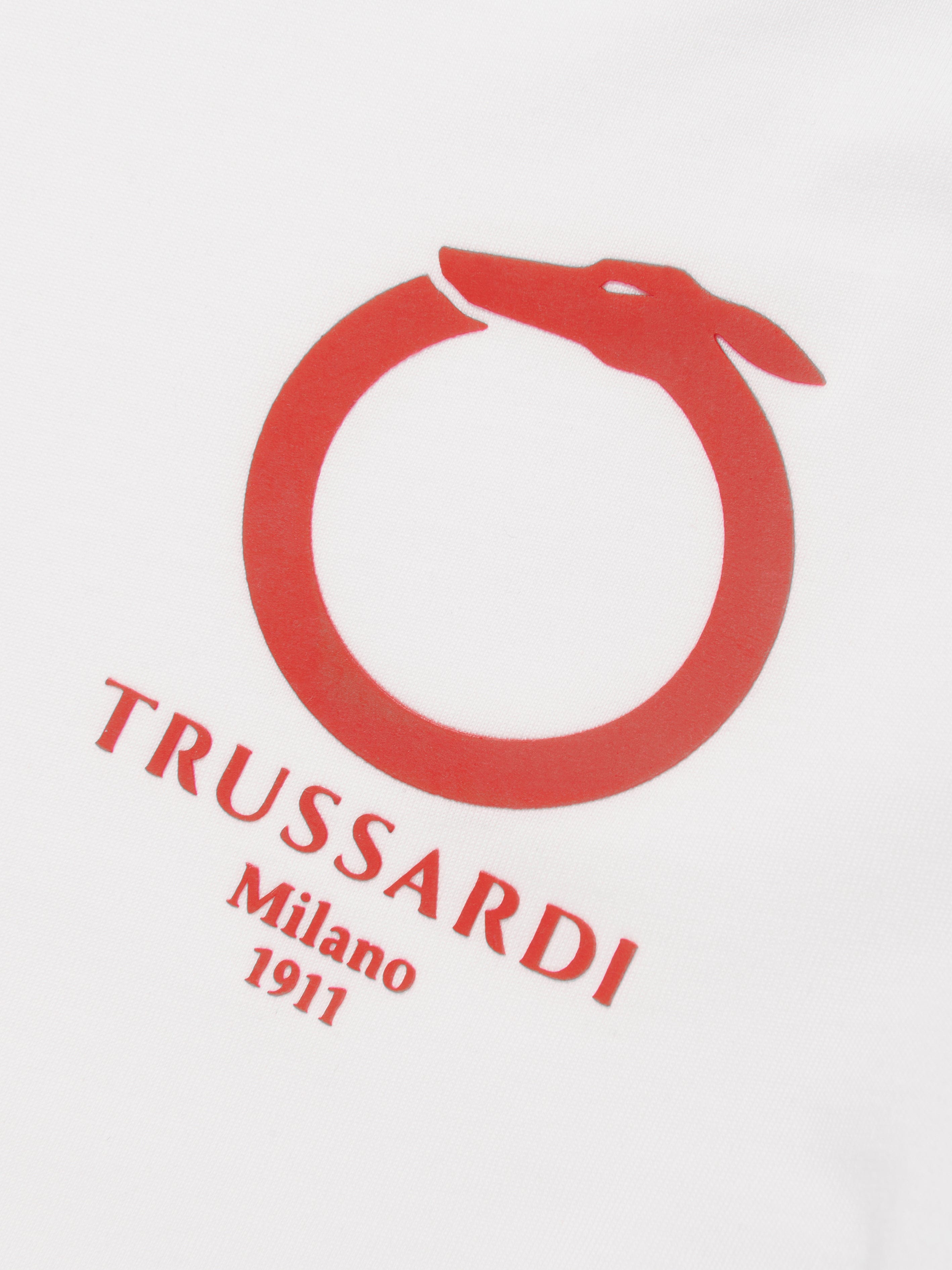 Trussardi Kids Cramel Logo T-Shirt in White