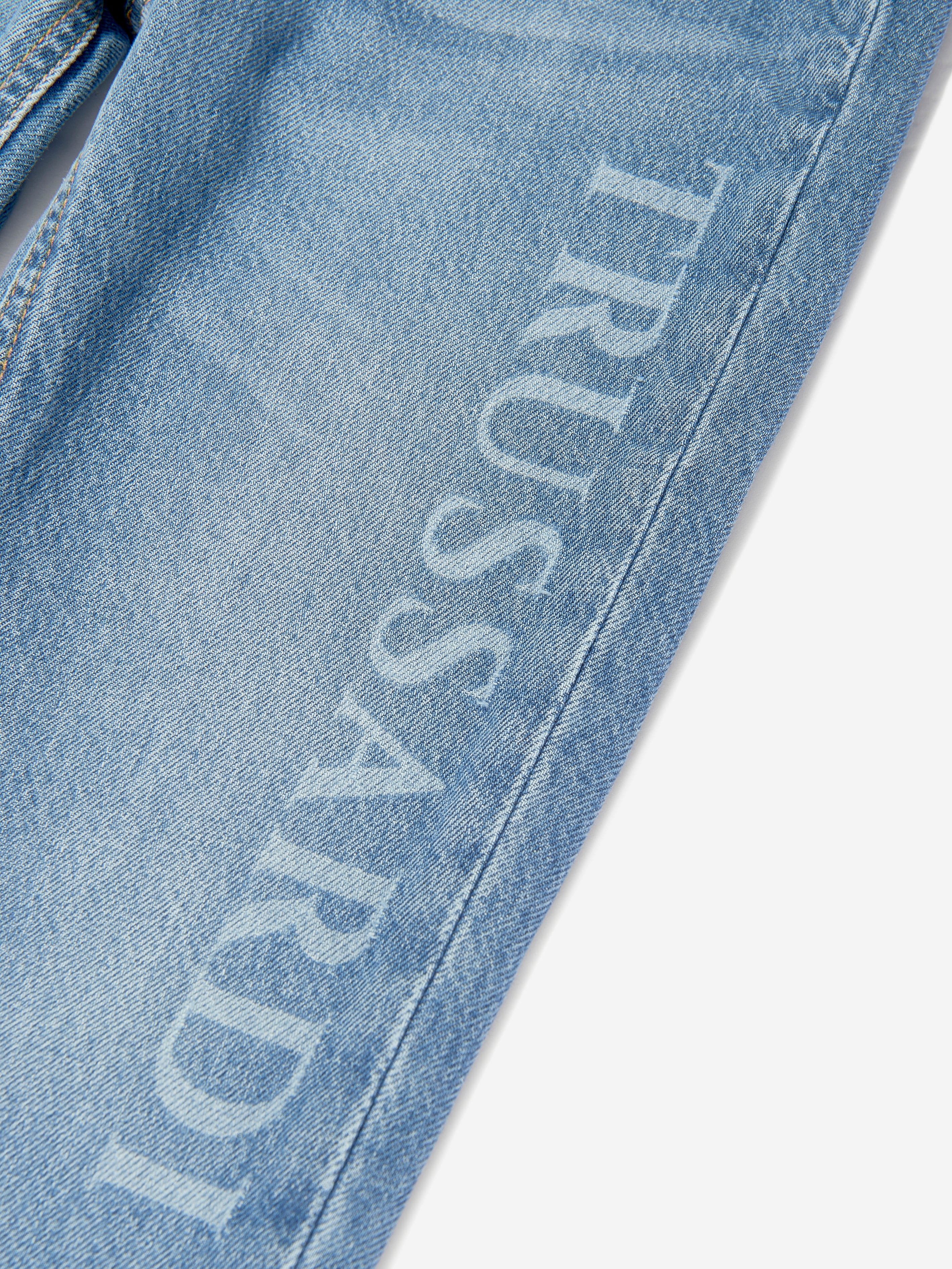 Trussardi Kids Duranti Logo Slim Jeans in Blue