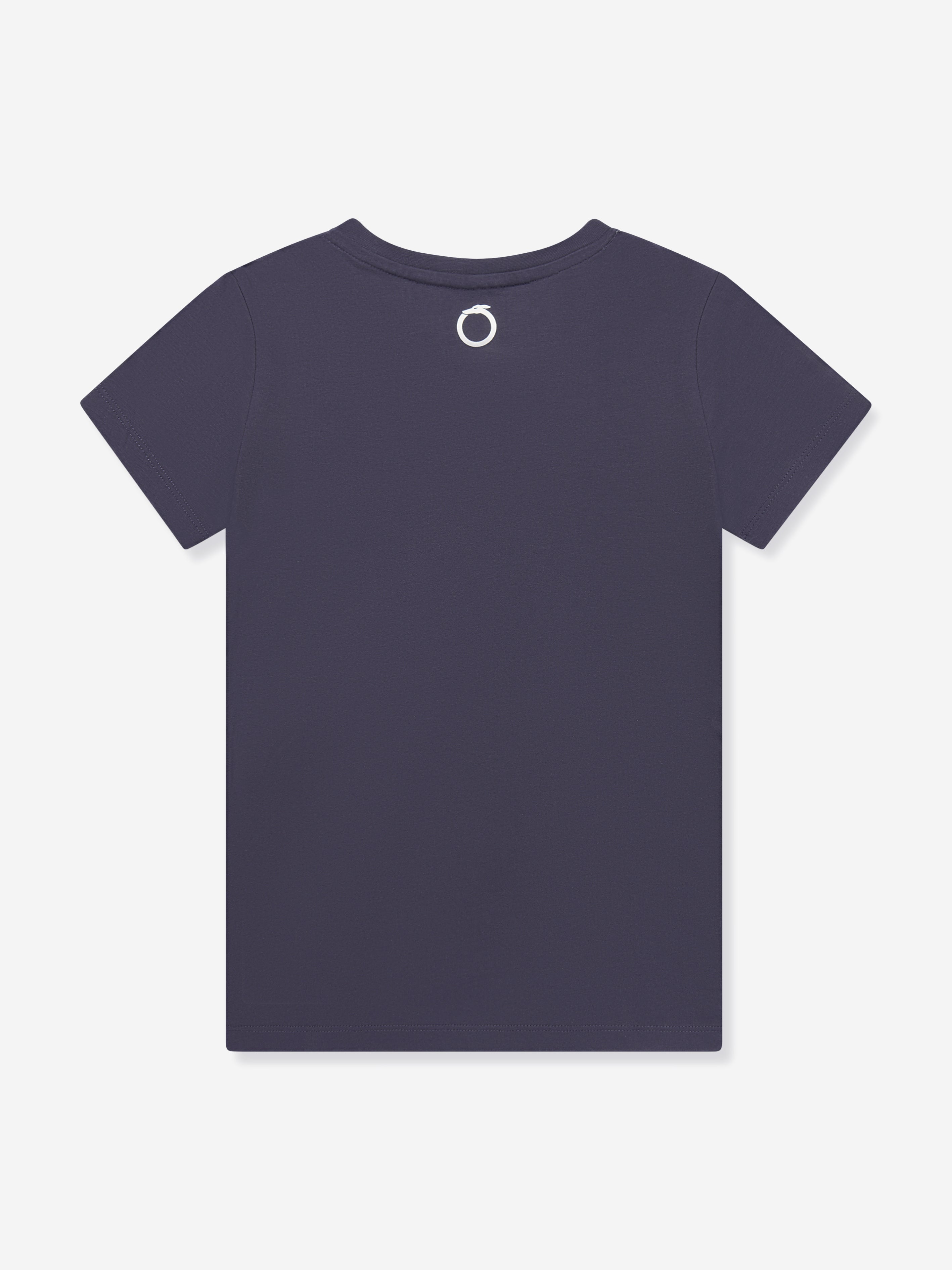 Trussardi Boys Sfares Logo T-Shirt in Navy