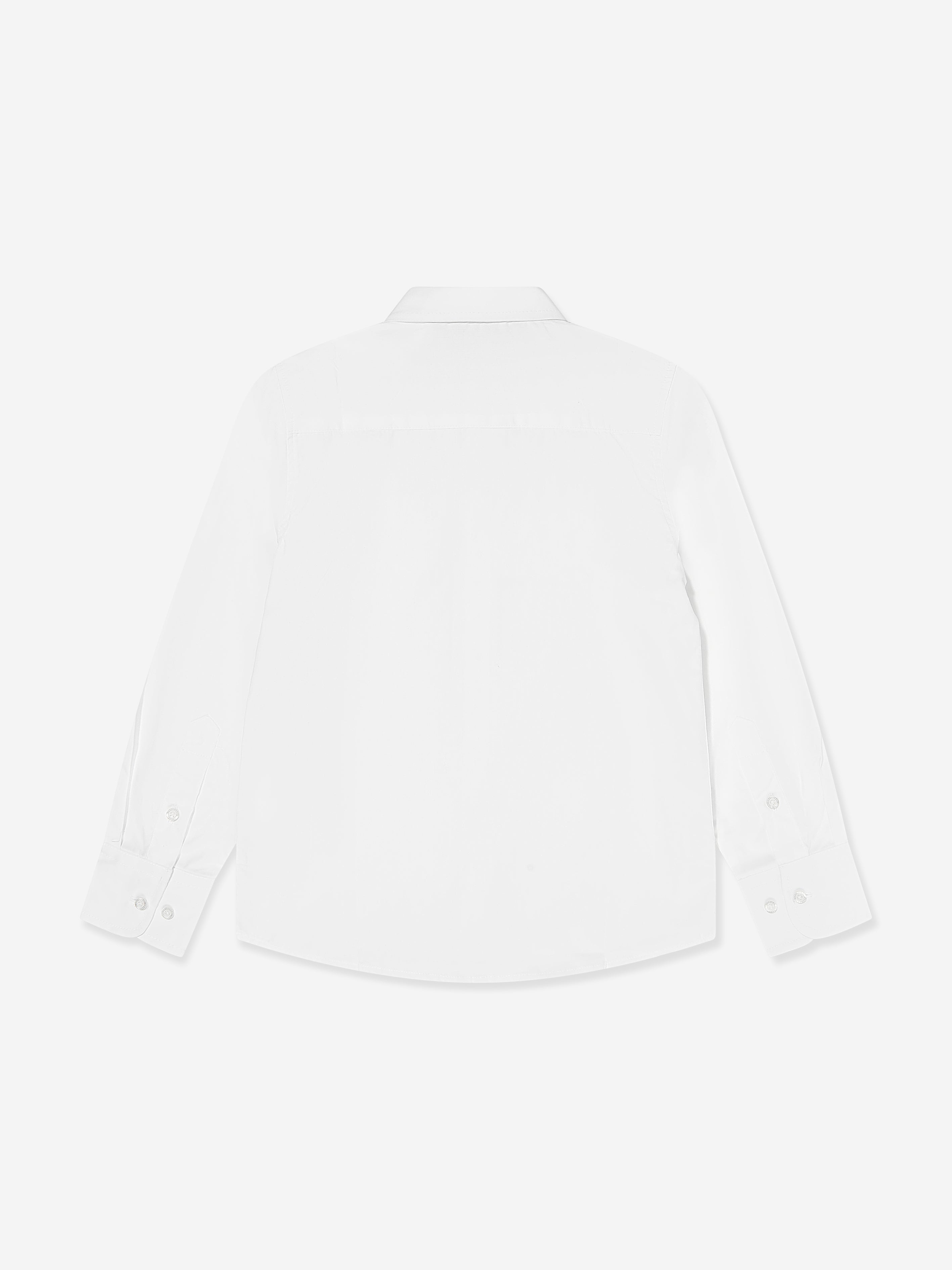 Trussardi Boys Delher Logo Shirt in White