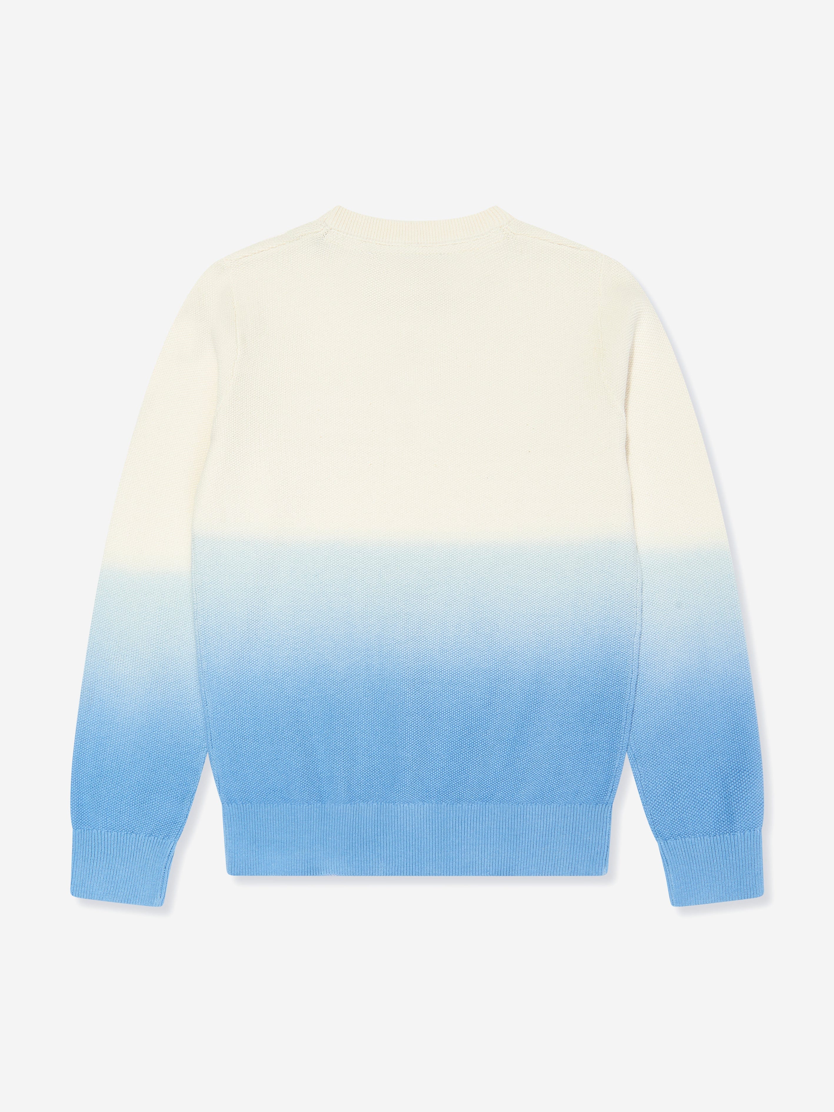 Trussardi Boys Adorf Dip Dye Sweatshirt in White