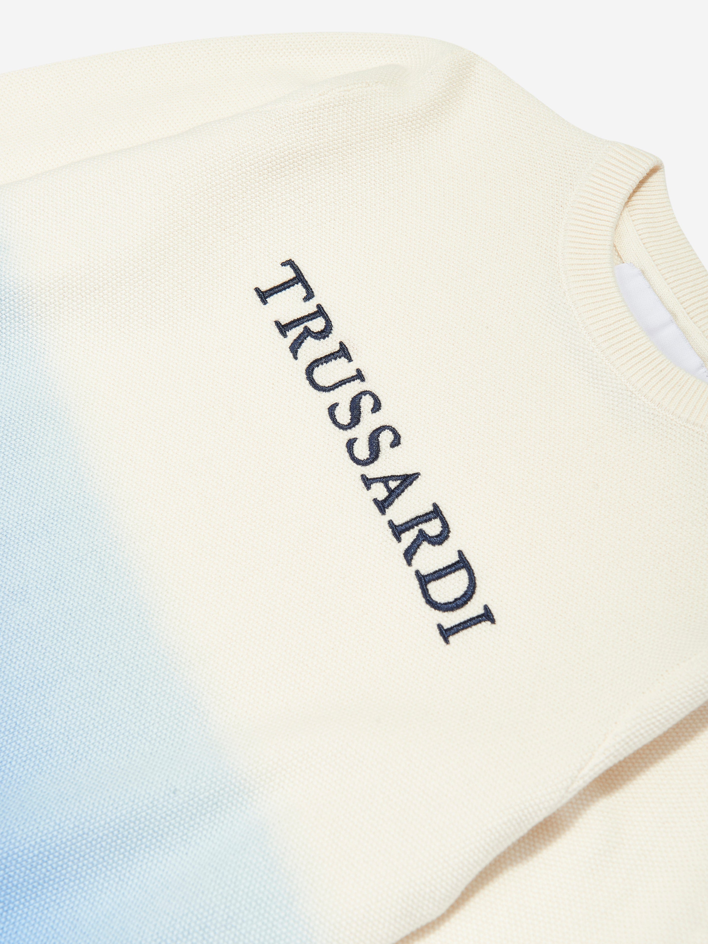 Trussardi Boys Adorf Dip Dye Sweatshirt in White