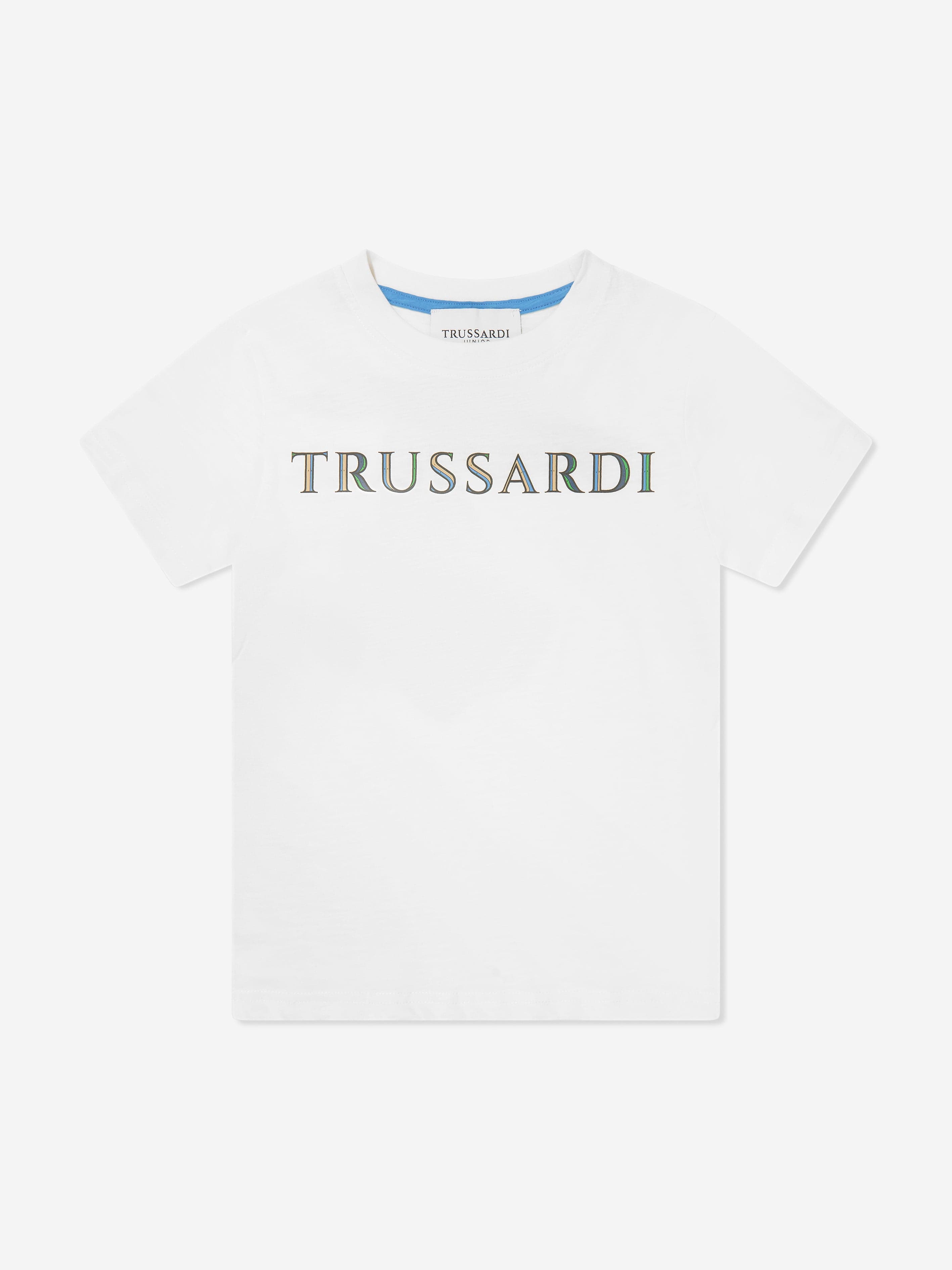 Trussardi Boys Raemn Logo T-Shirt in White