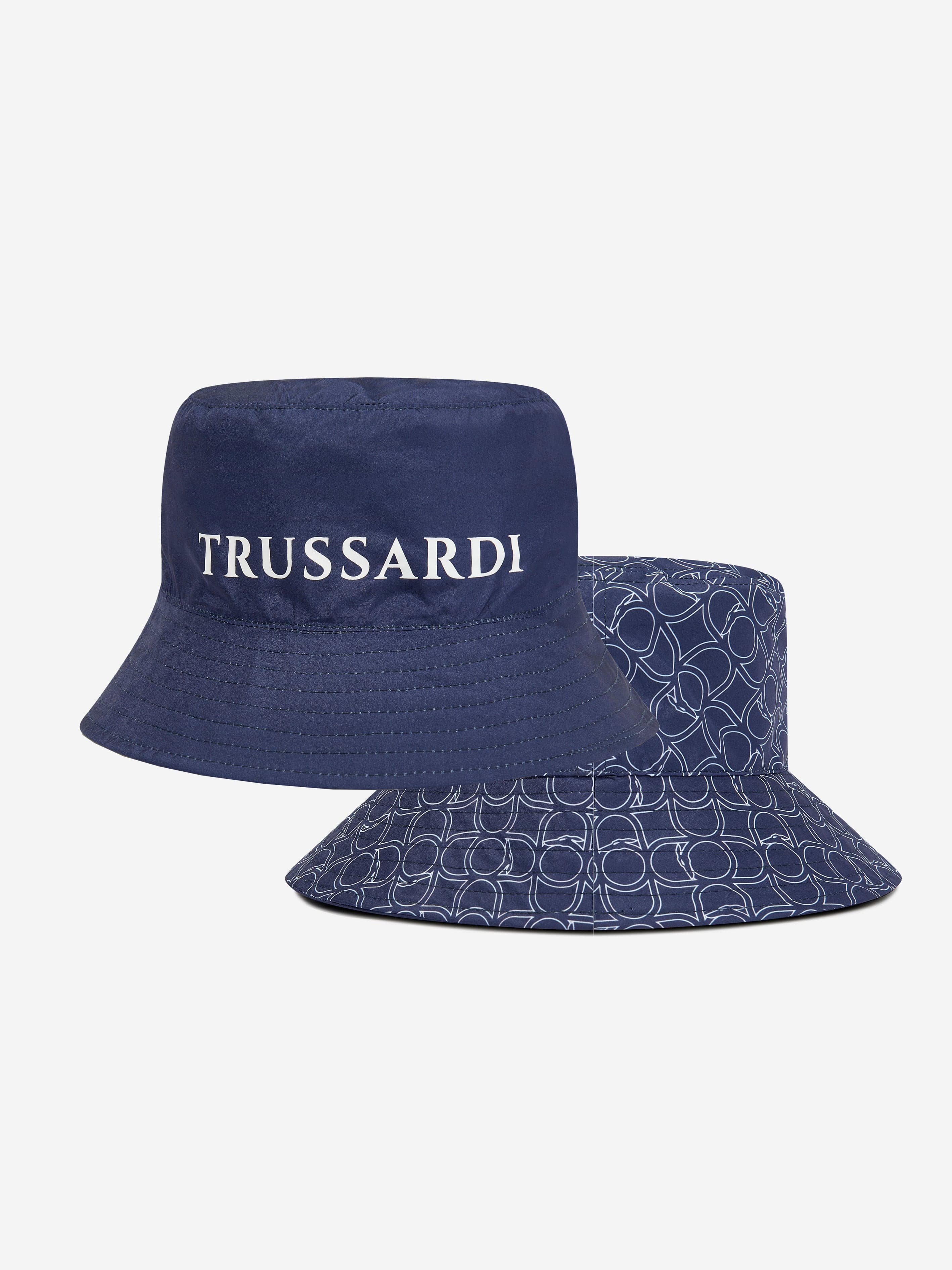 Trussardi Boys Quinsi Reversible Bucket Hat in Blue