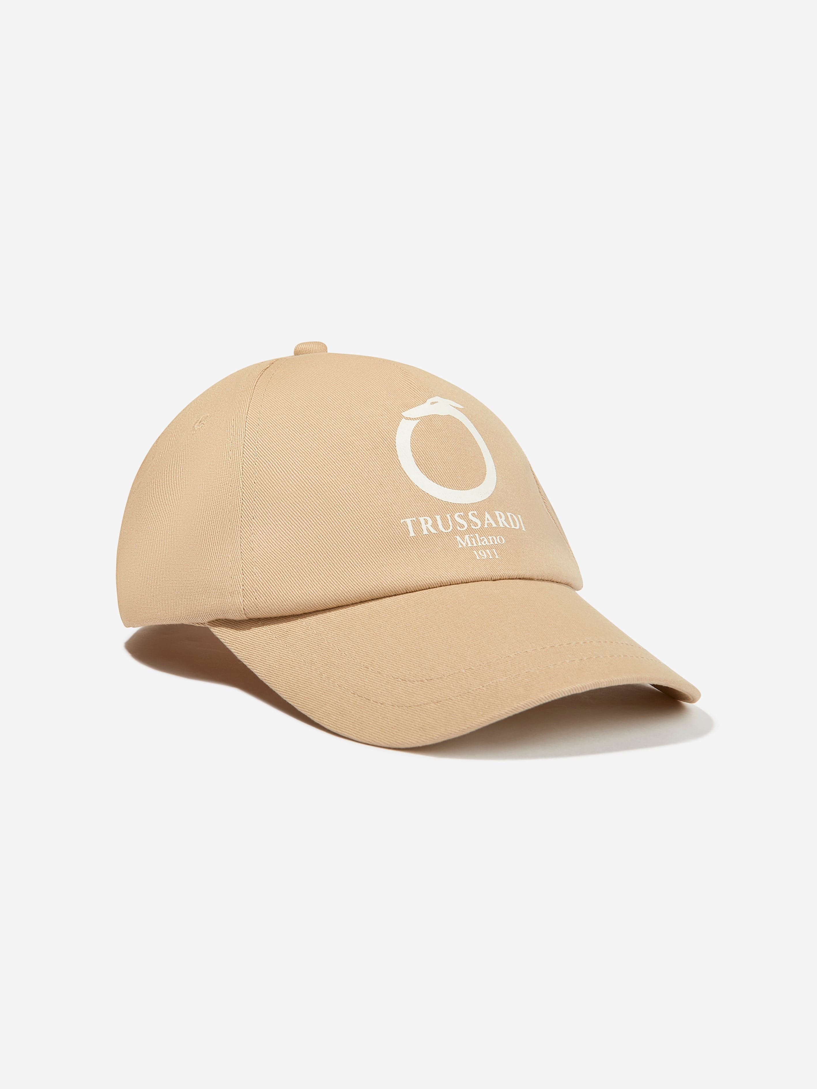 Trussardi Kids Guitu Logo Cap in Beige