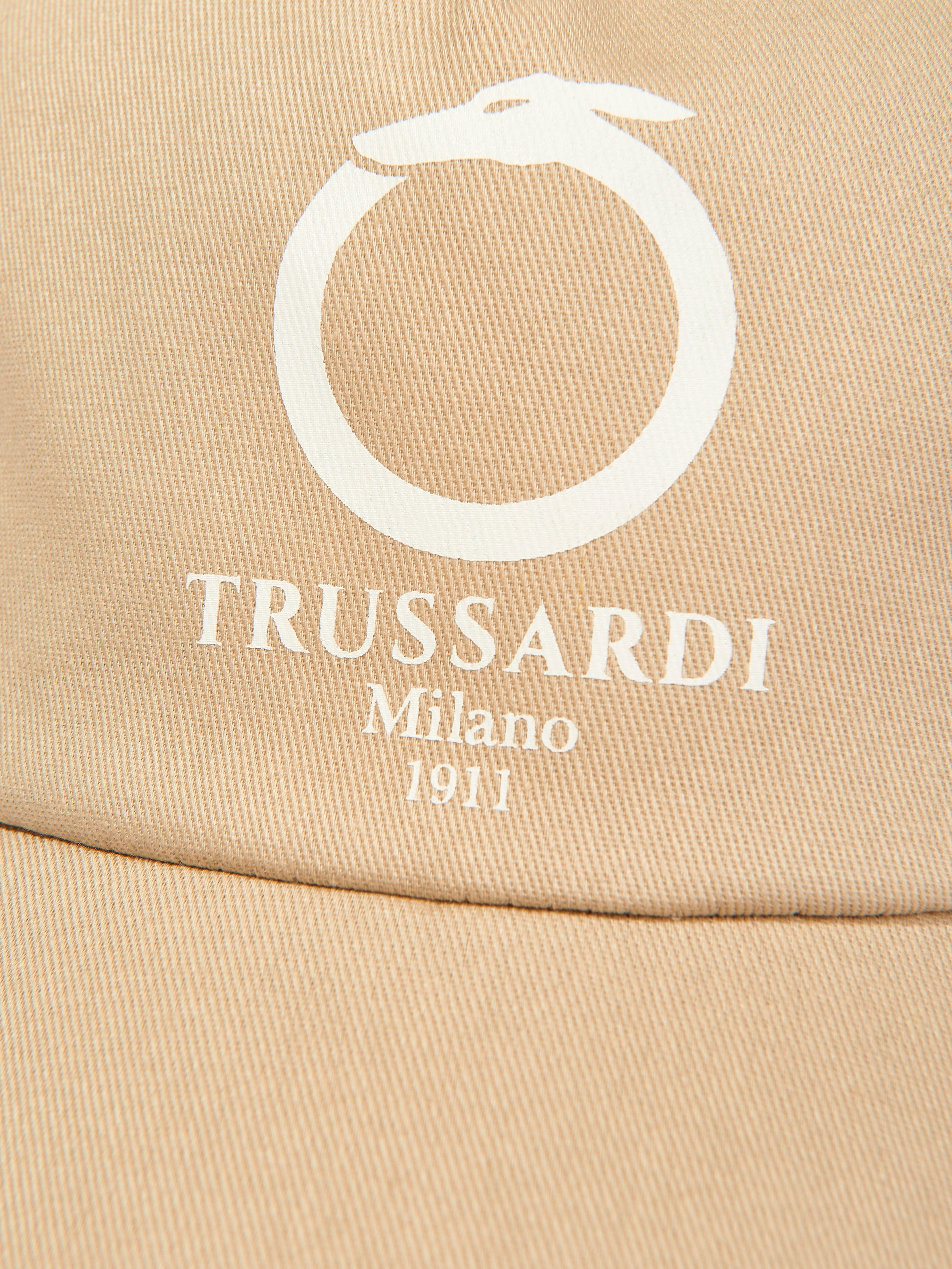 Trussardi Kids Guitu Logo Cap in Beige