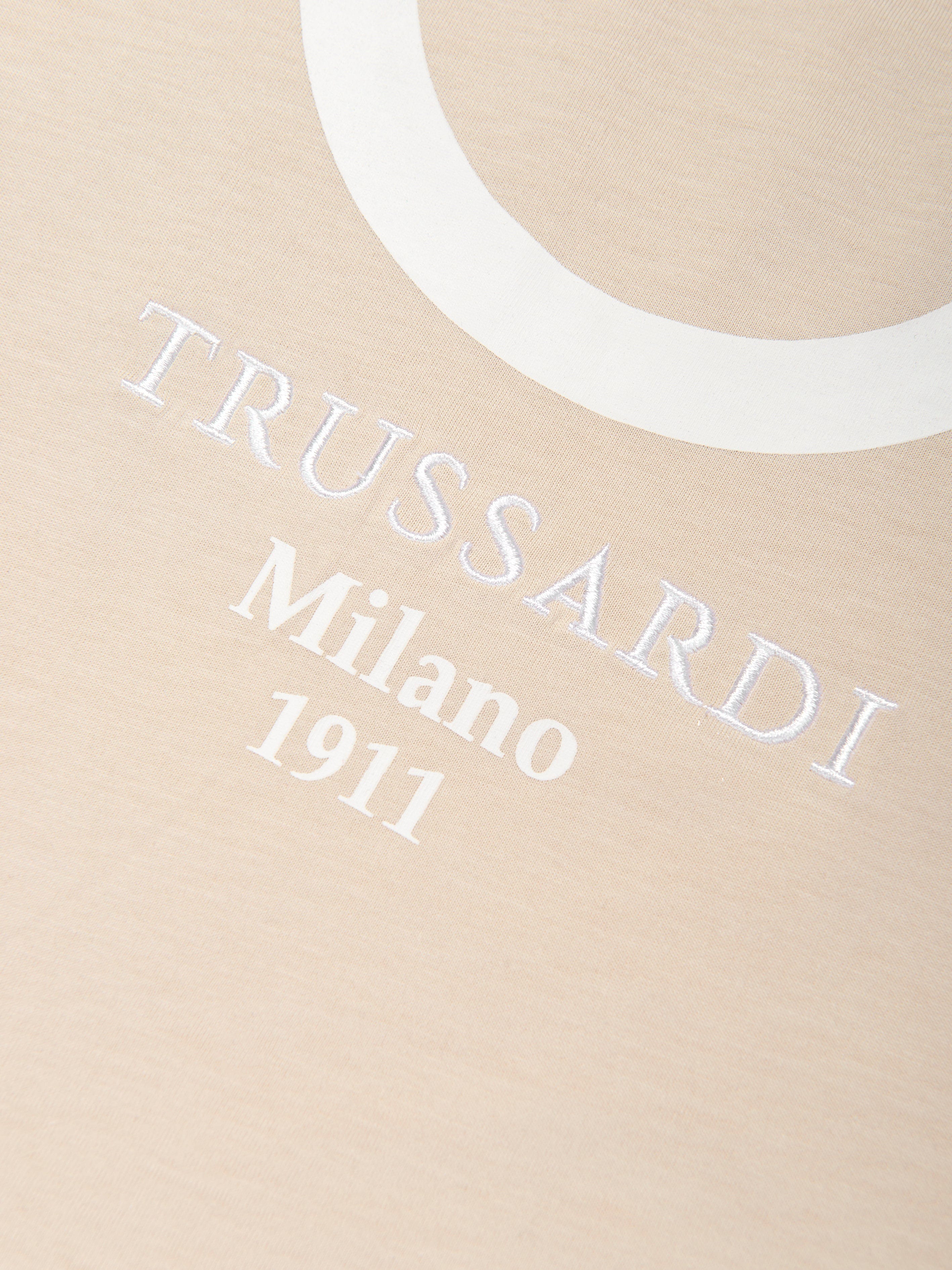 Trussardi Kids Assion Logo T-Shirt in Beige