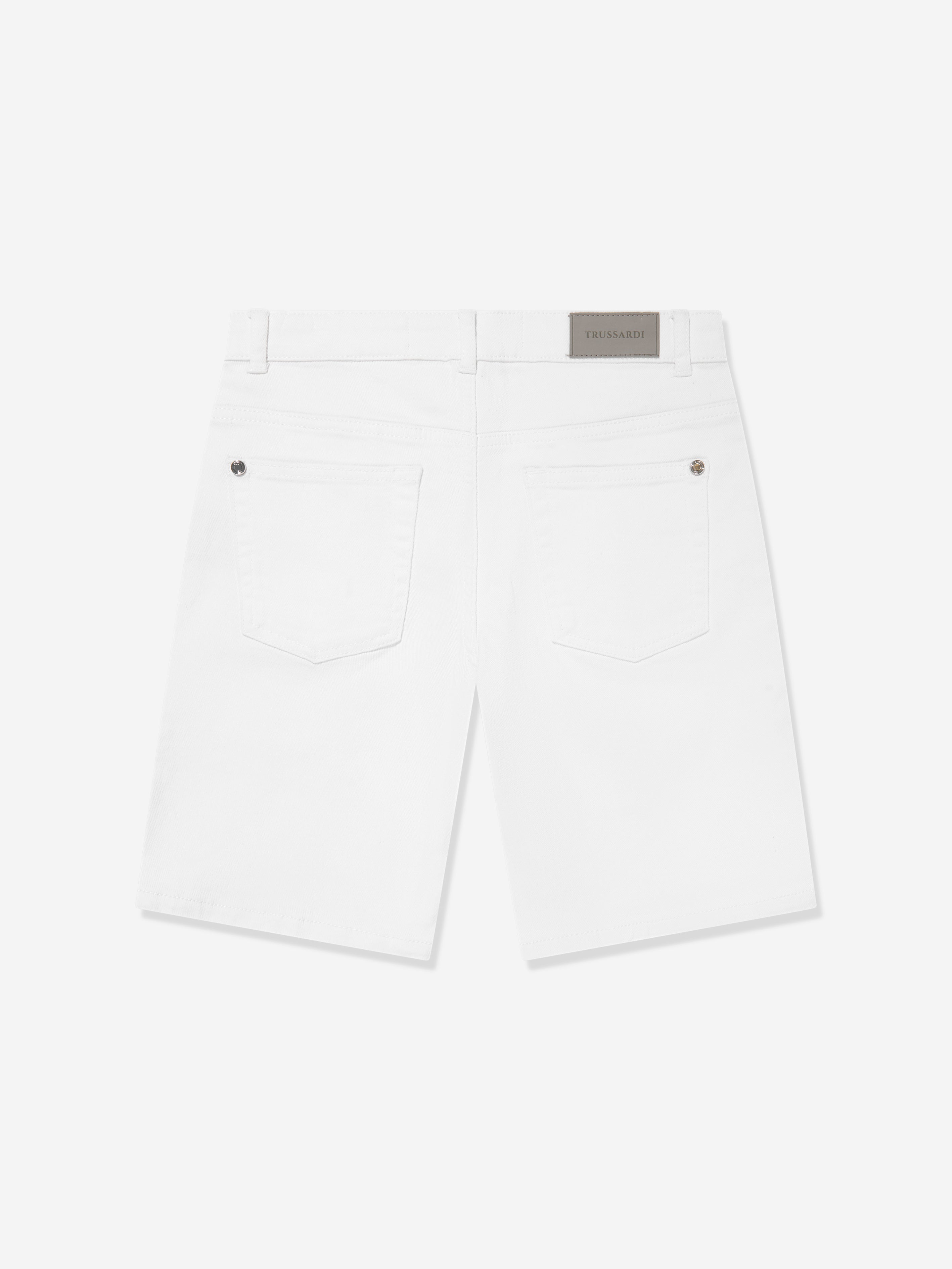 Trussardi Boys Mogurean Bermuda Shorts in White