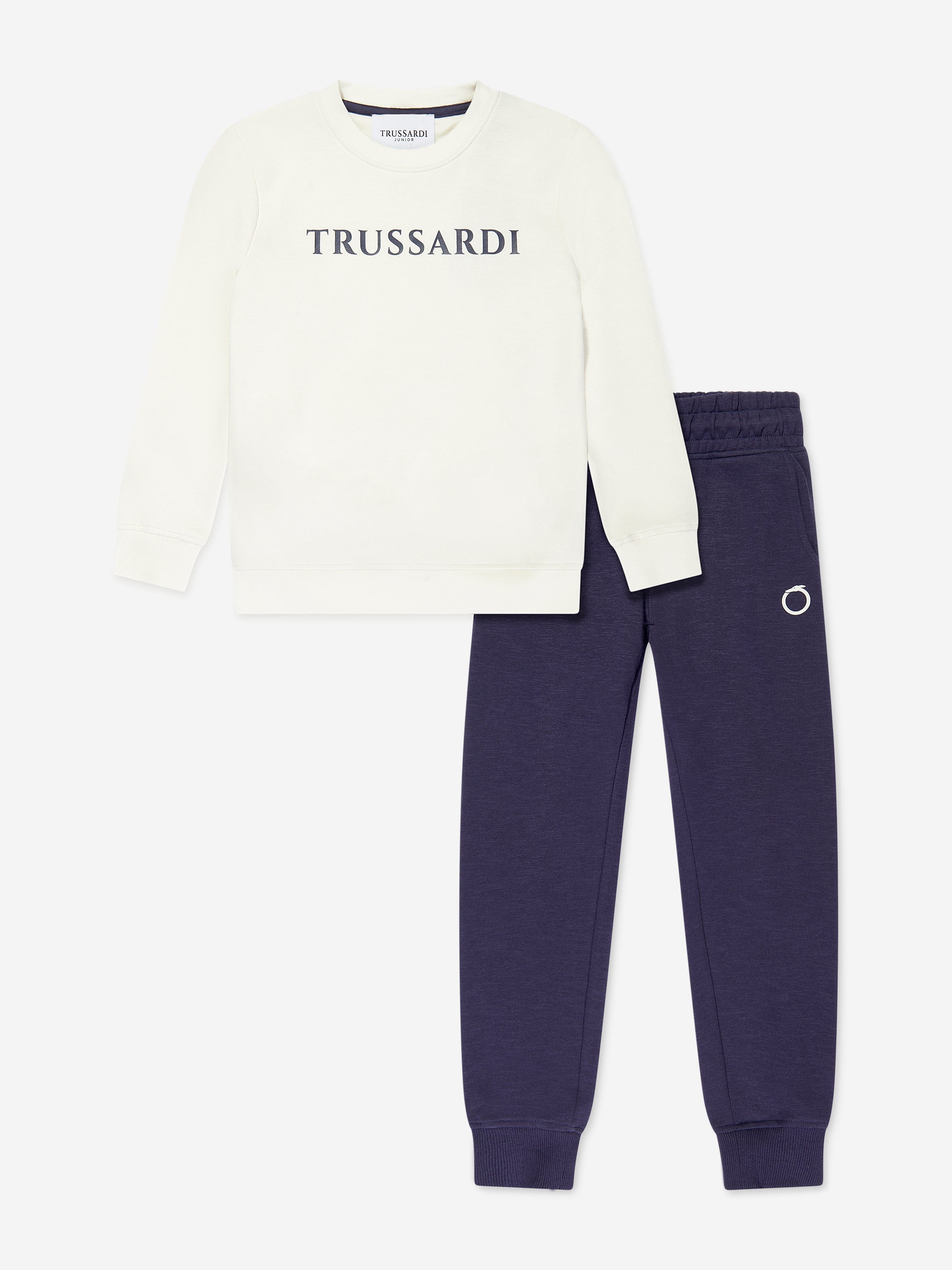 Trussardi Boys Joao Bis Logo Tracksuit in Navy