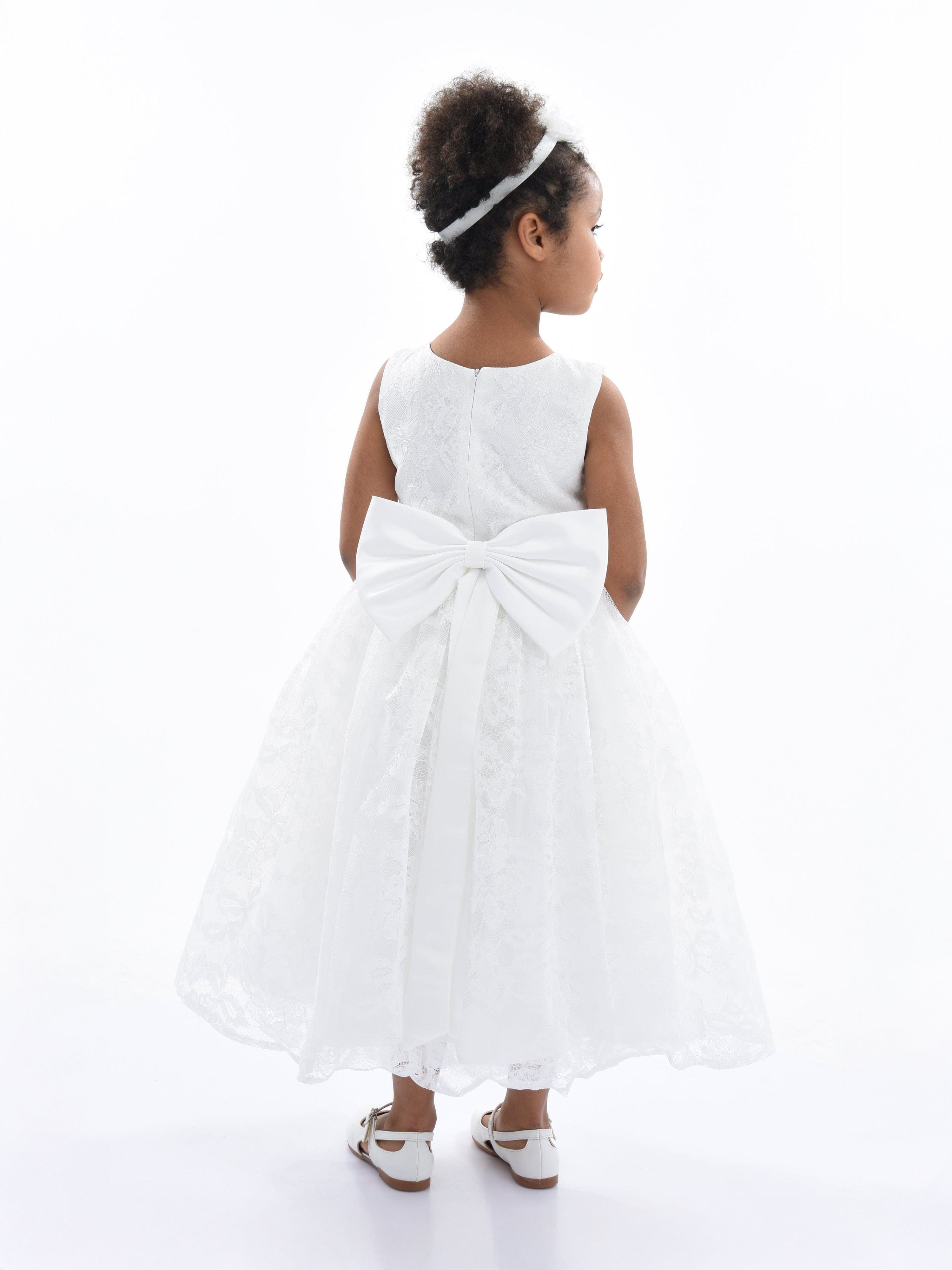 White Rossemere Lace Embroidered Tulle Dress
