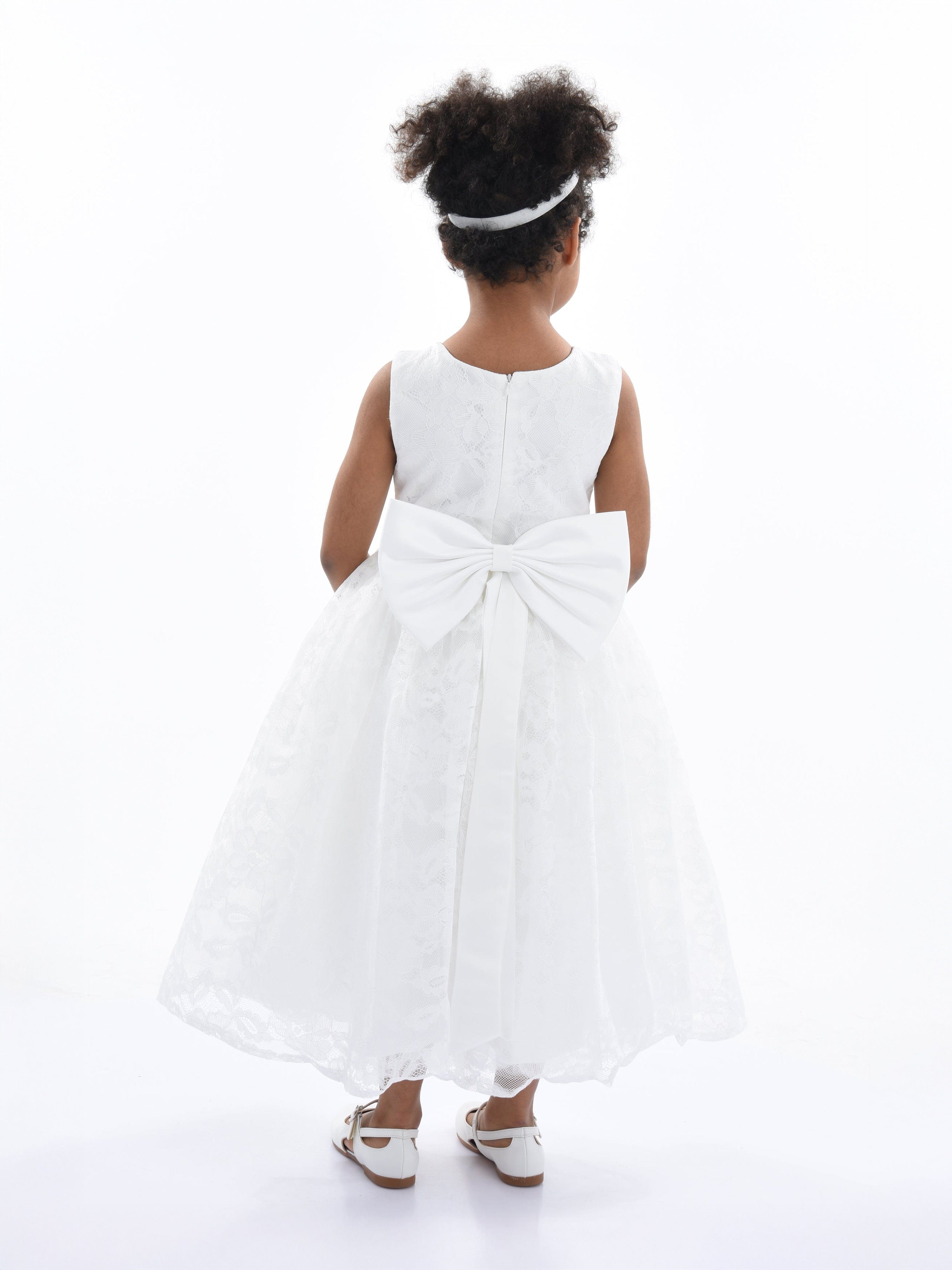 White Rossemere Lace Embroidered Tulle Dress