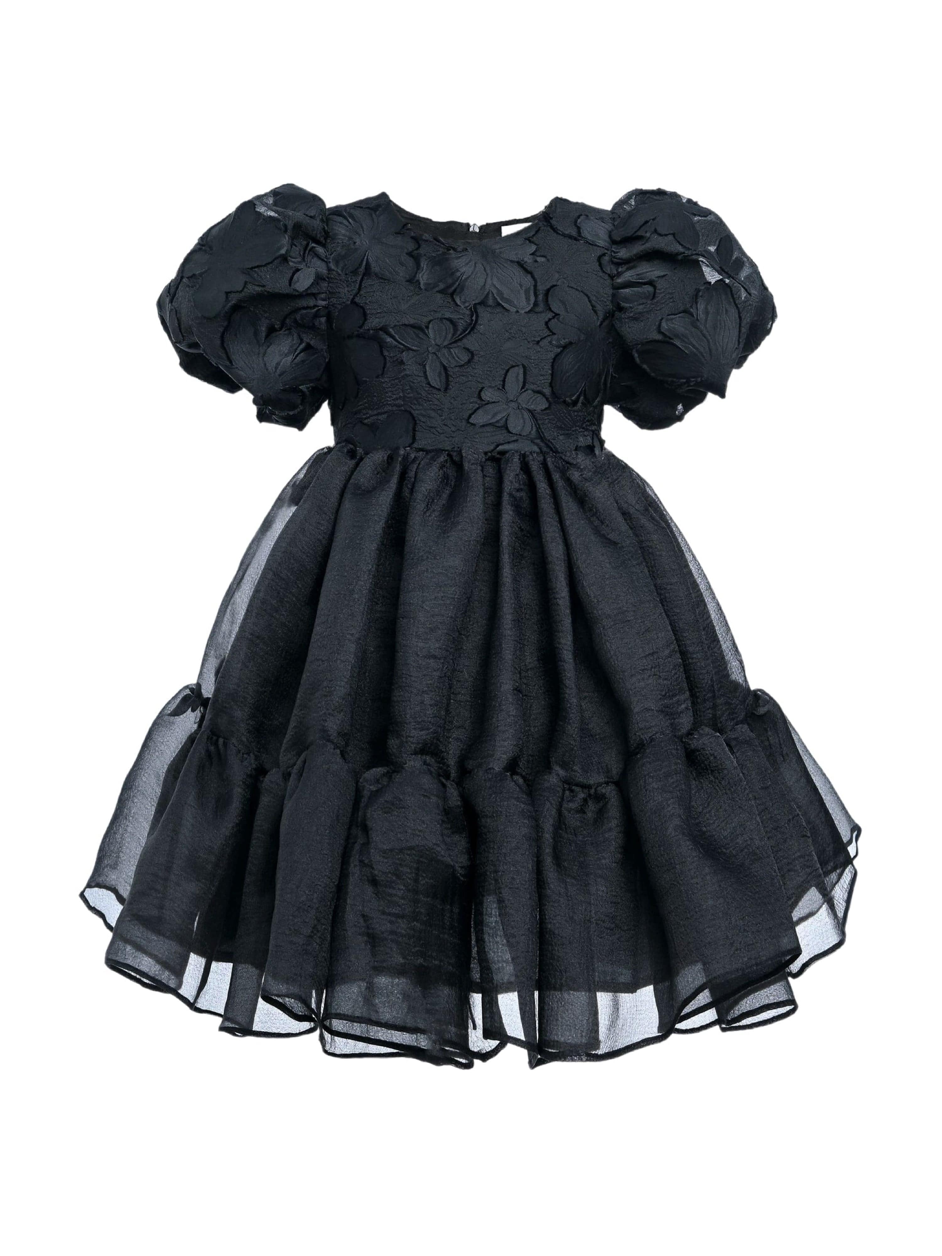 Black Winona Floral Teacup Dress
