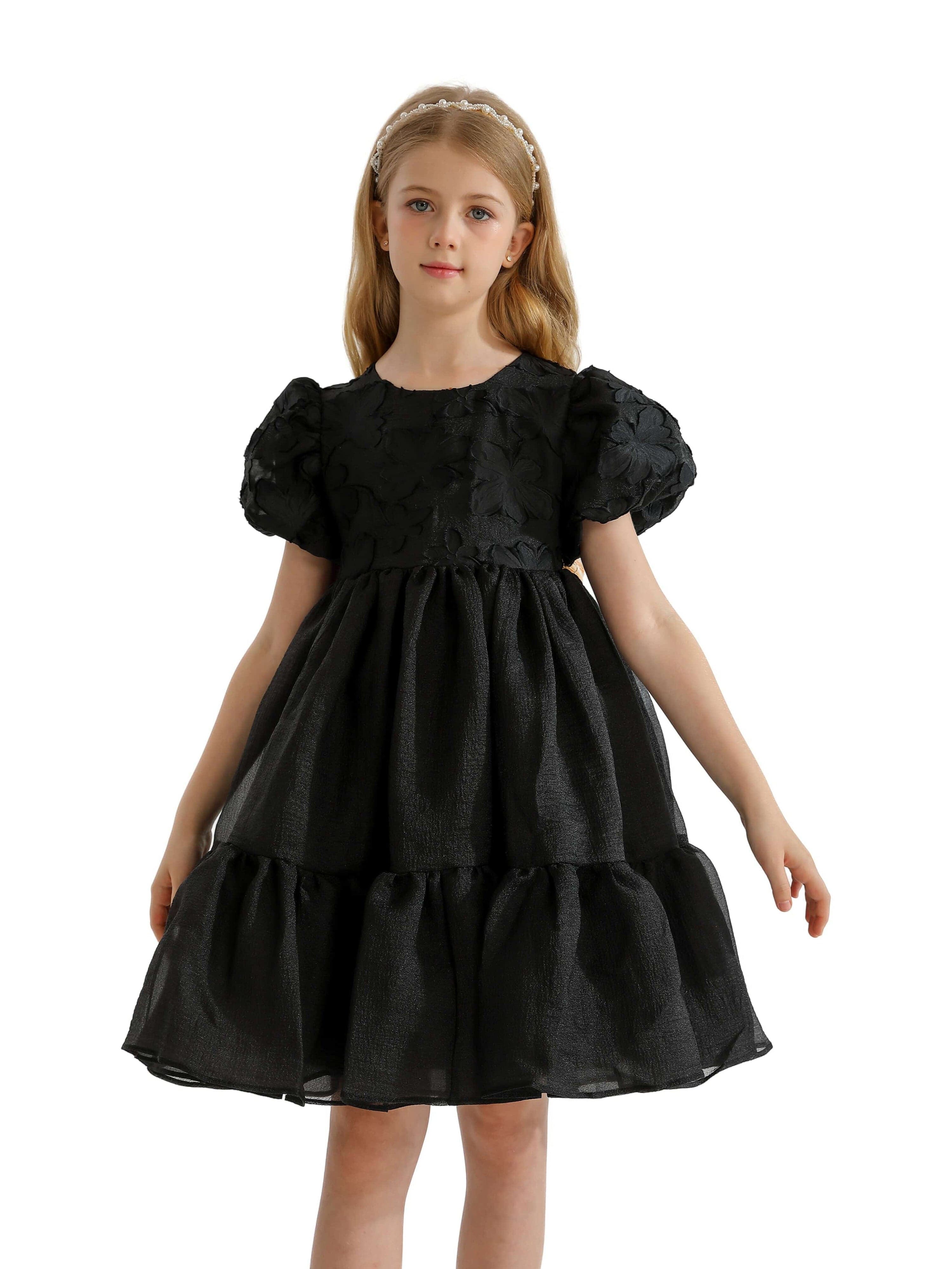 Black Winona Floral Teacup Dress