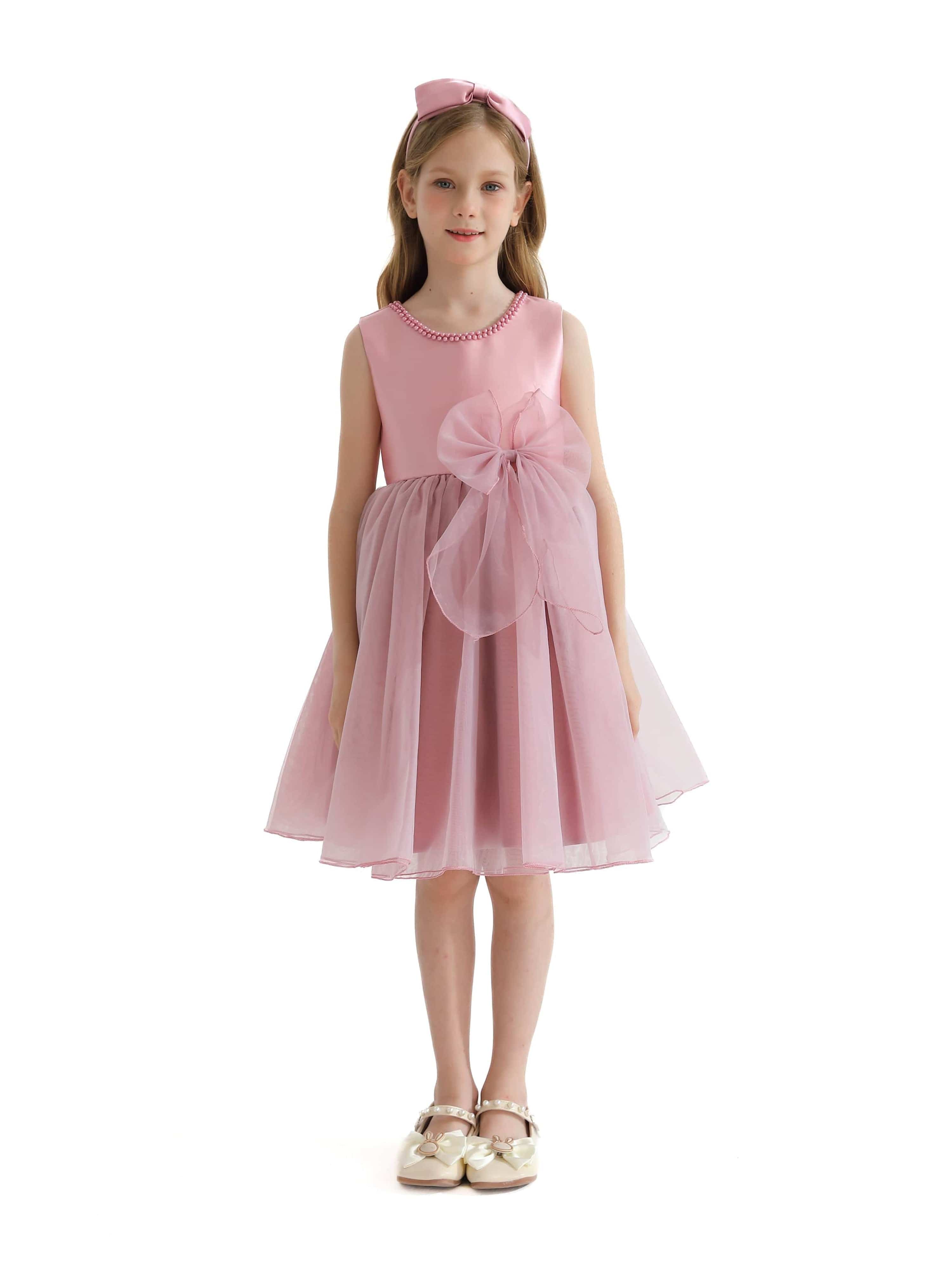 Pink Felice Tulle Bow Dress