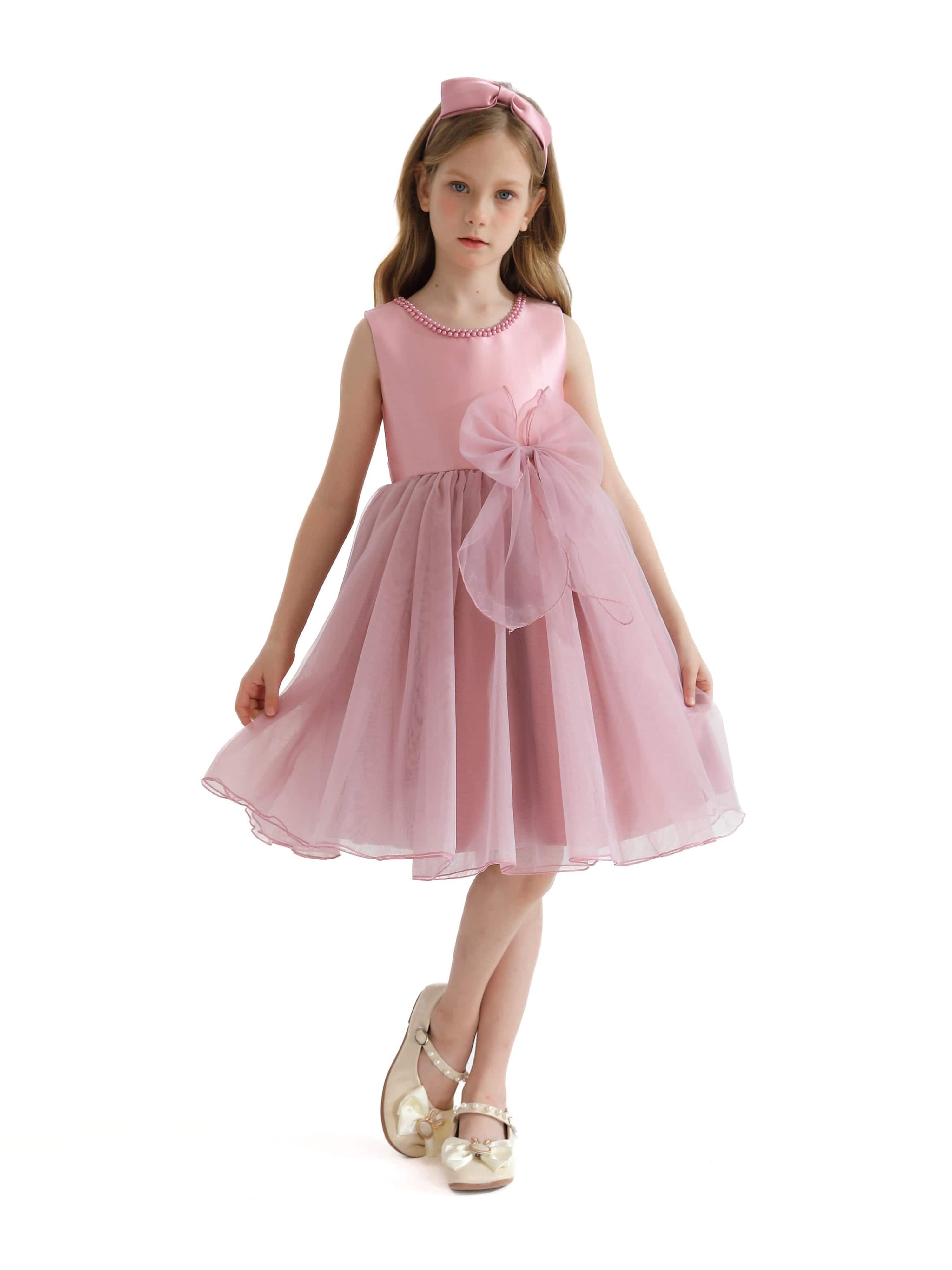 Pink Felice Tulle Bow Dress
