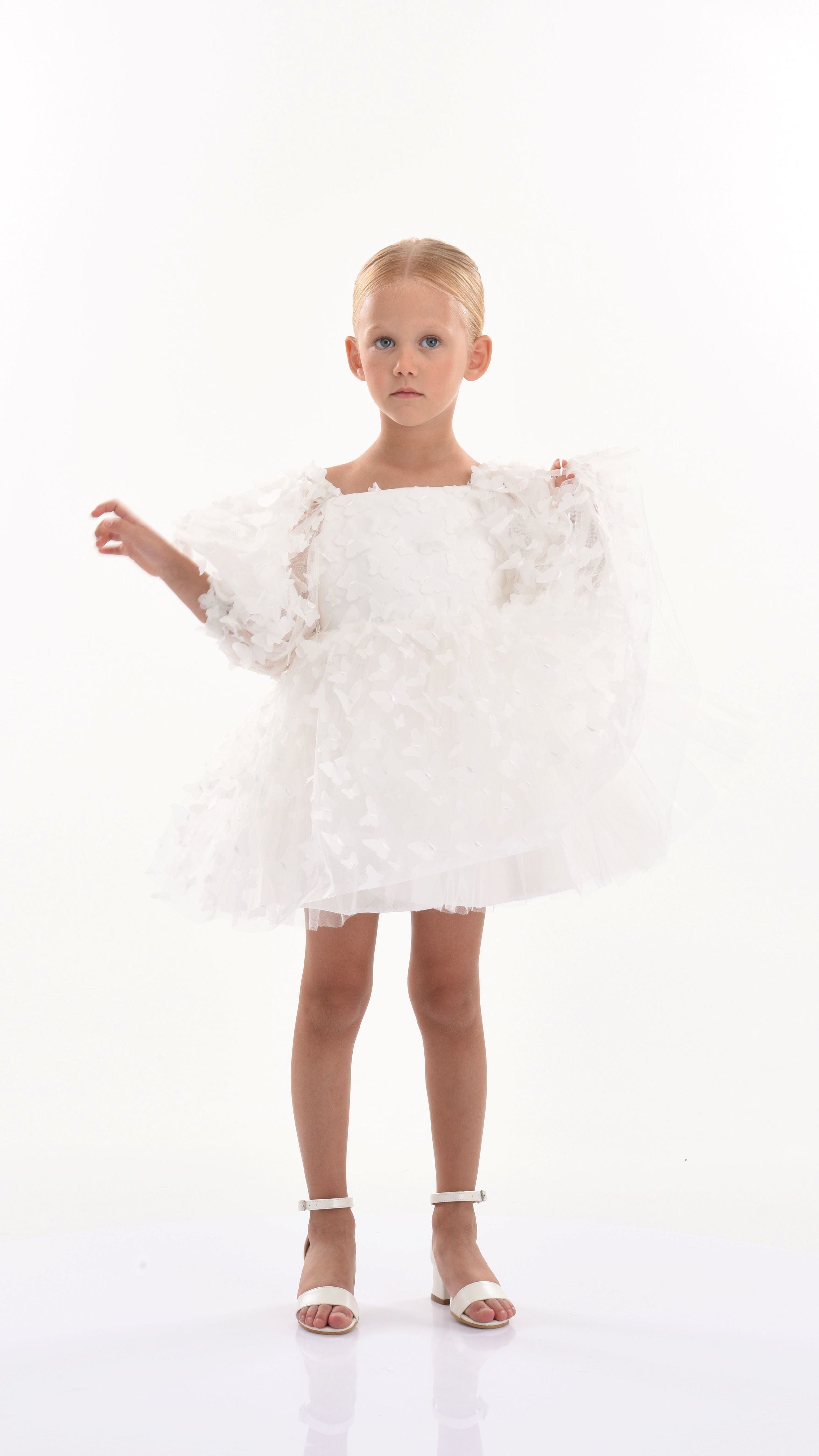 White Bell Mariposa Dress