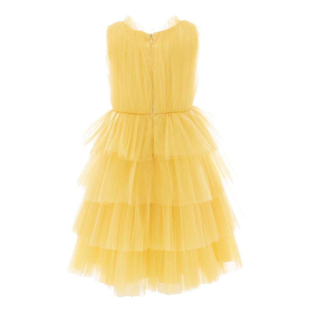 Yellow Farvue Tiered Tulle Dress