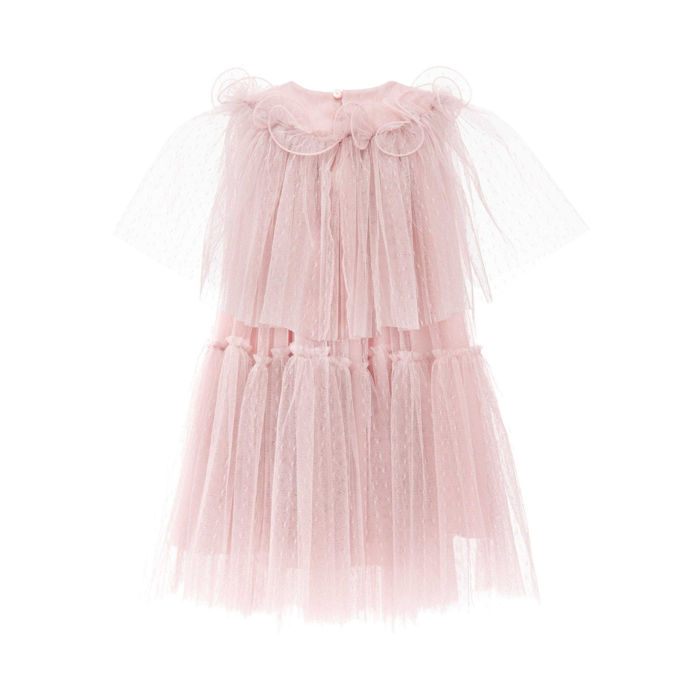 Pink Orela Overlay Tulle Dress