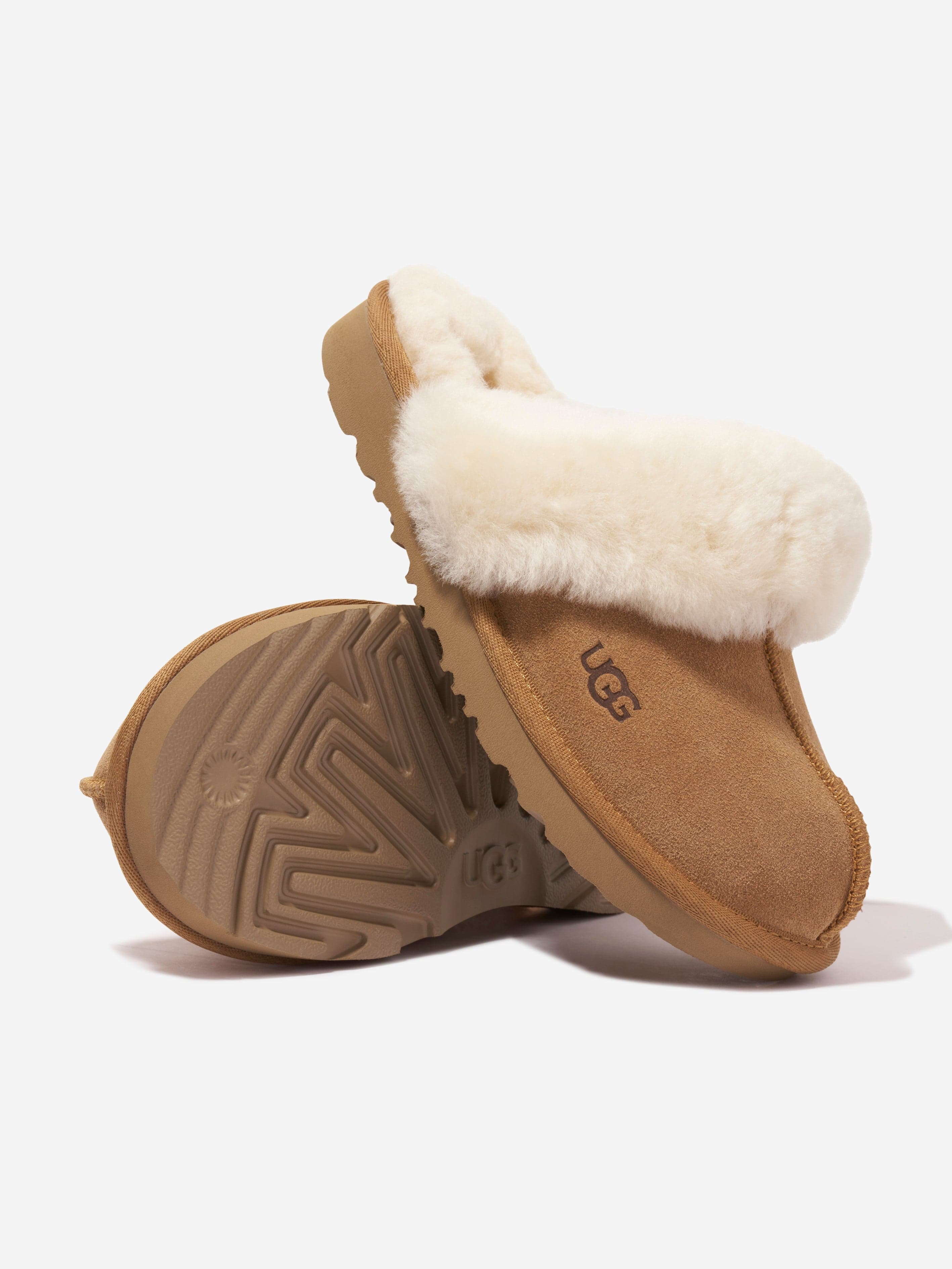 UGG Girls Cozy II Slippers in Brown