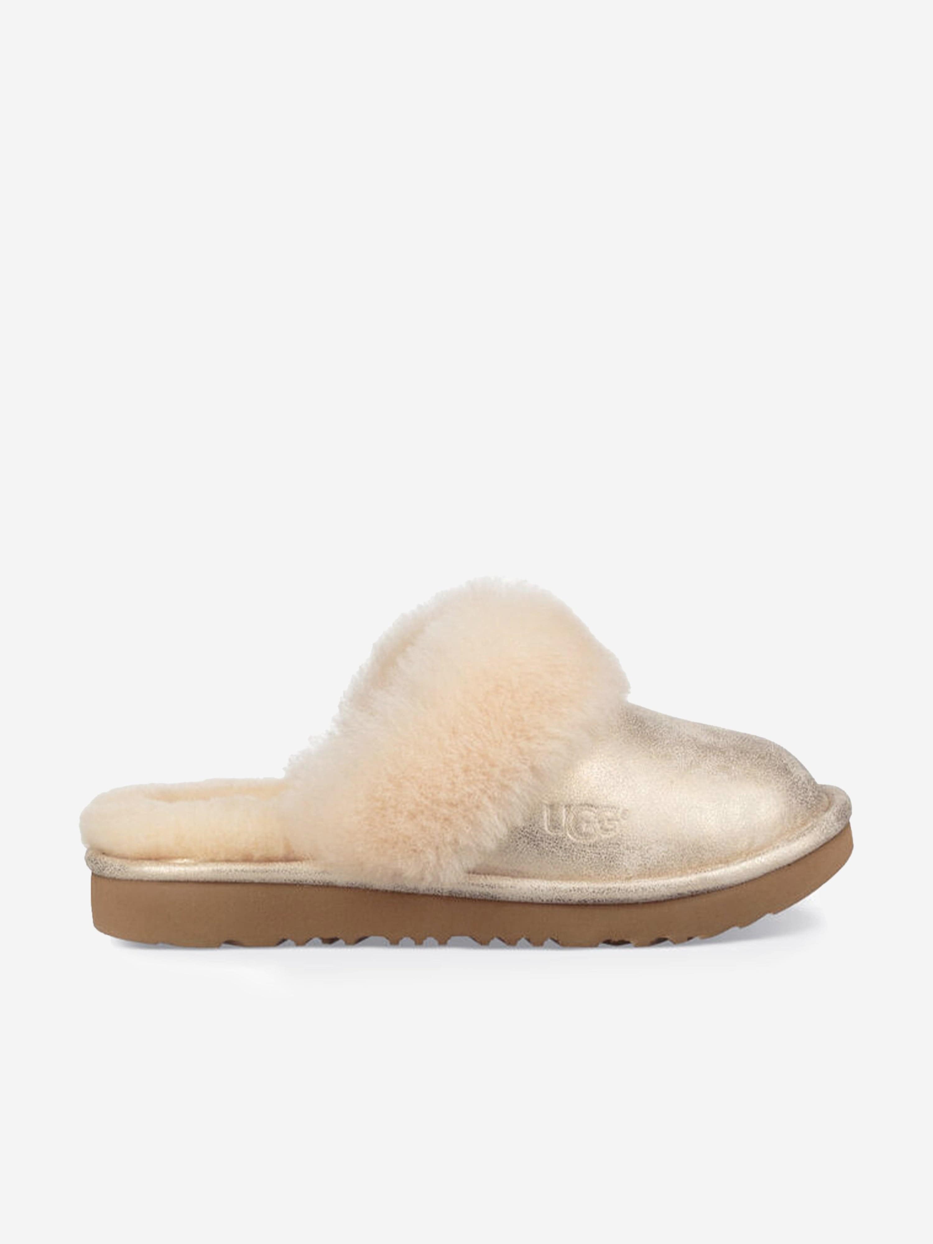 UGG Girls Sheepskin Cozy II Metallic Slippers