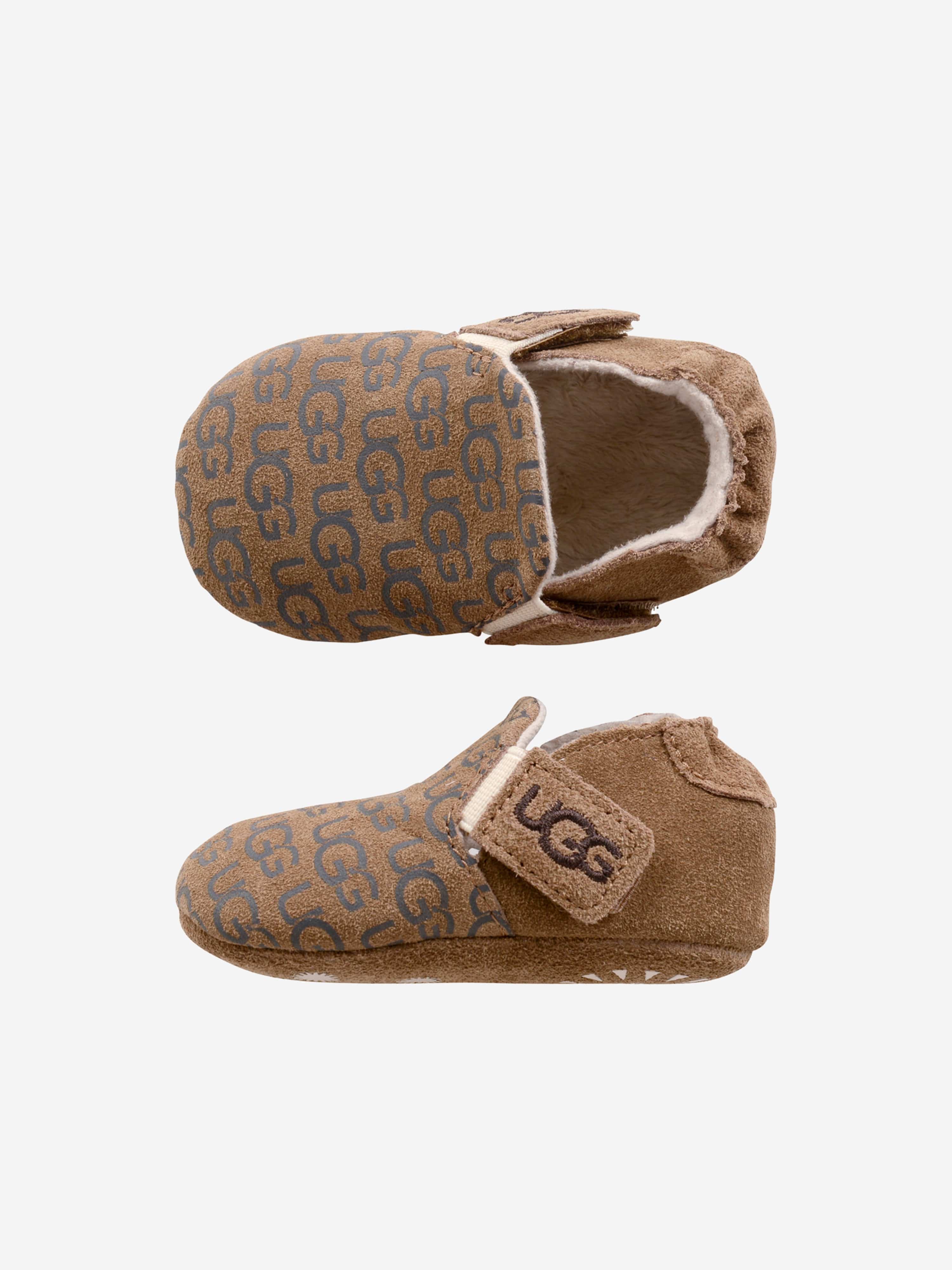 UGG Chestnut Baby Logo Prewalker Roos Booties