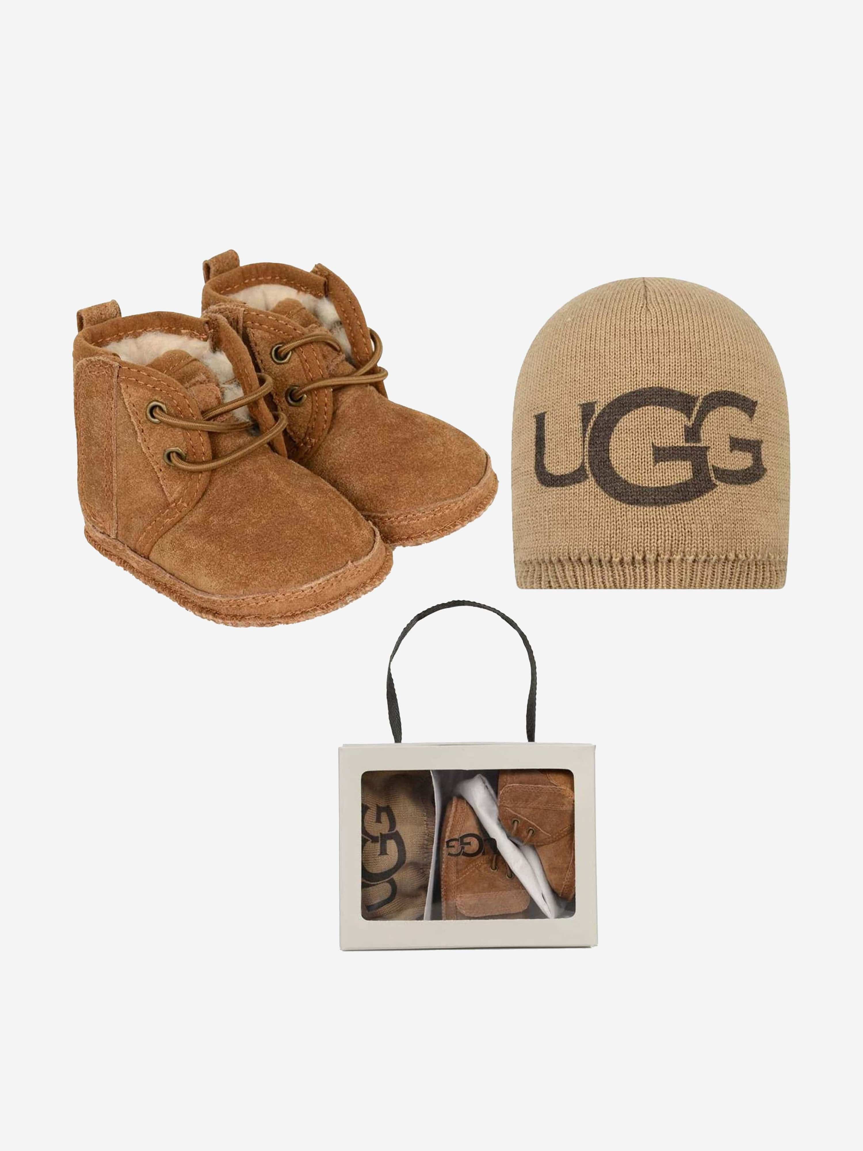 UGG Baby Neumel Booties And Beanie Gift Set