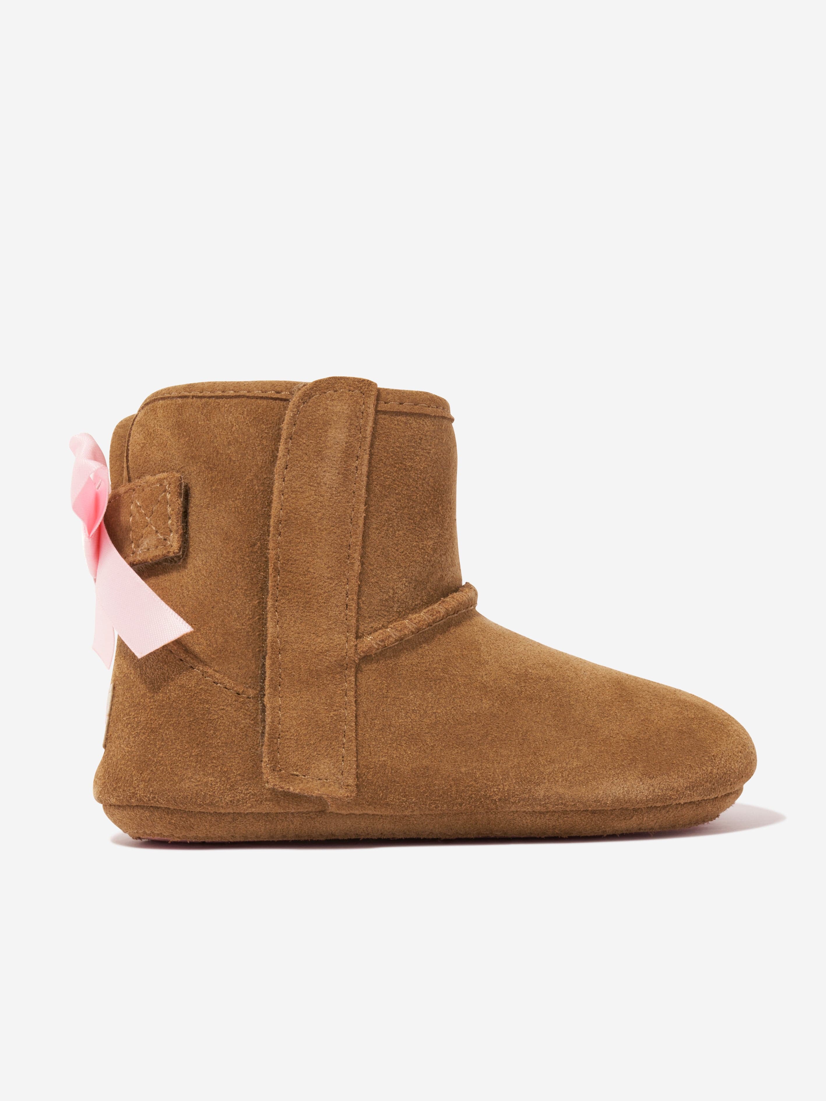 UGG Baby Girls Suede Jesse Bow II Booties