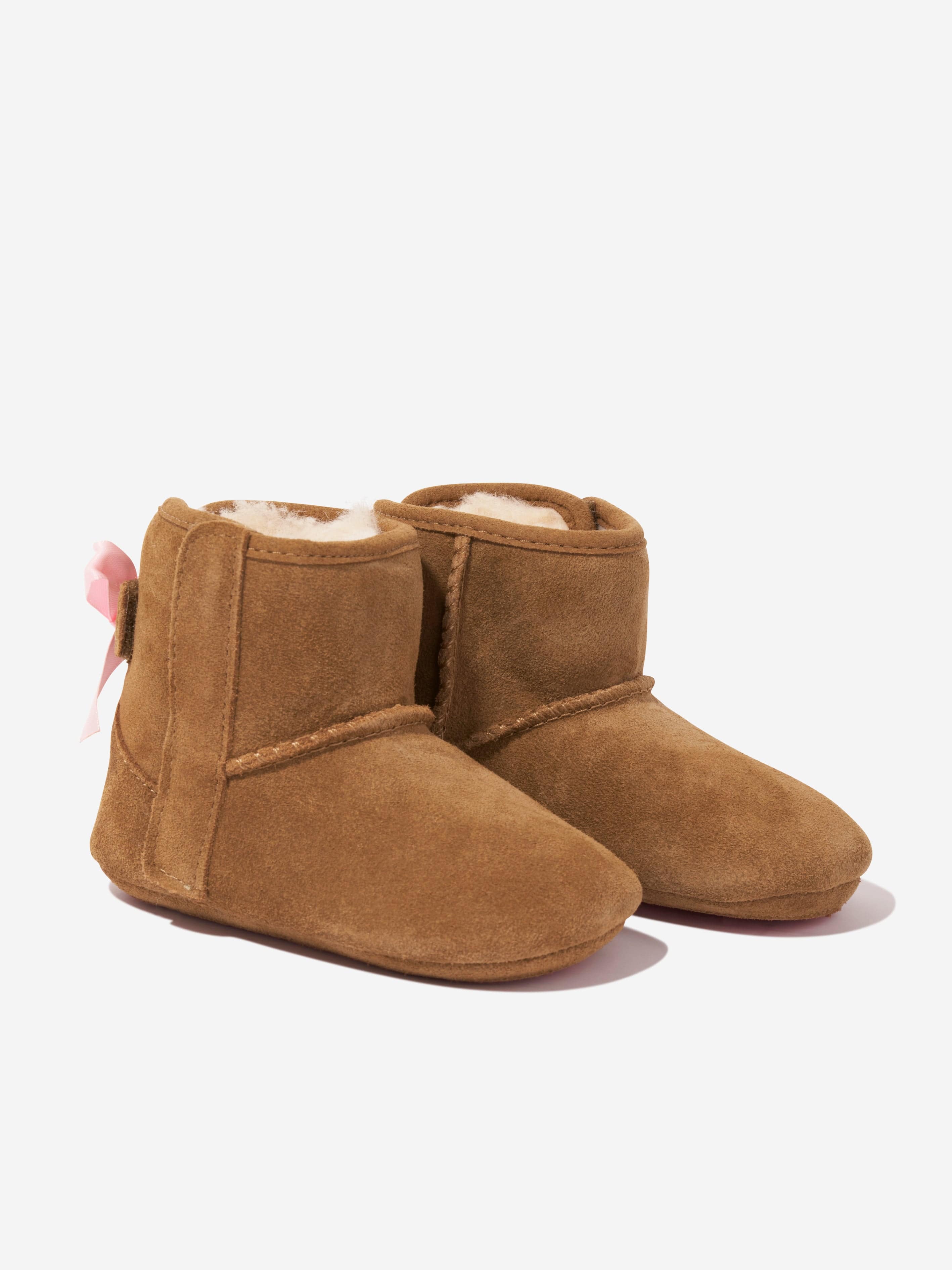 UGG Baby Girls Suede Jesse Bow II Booties