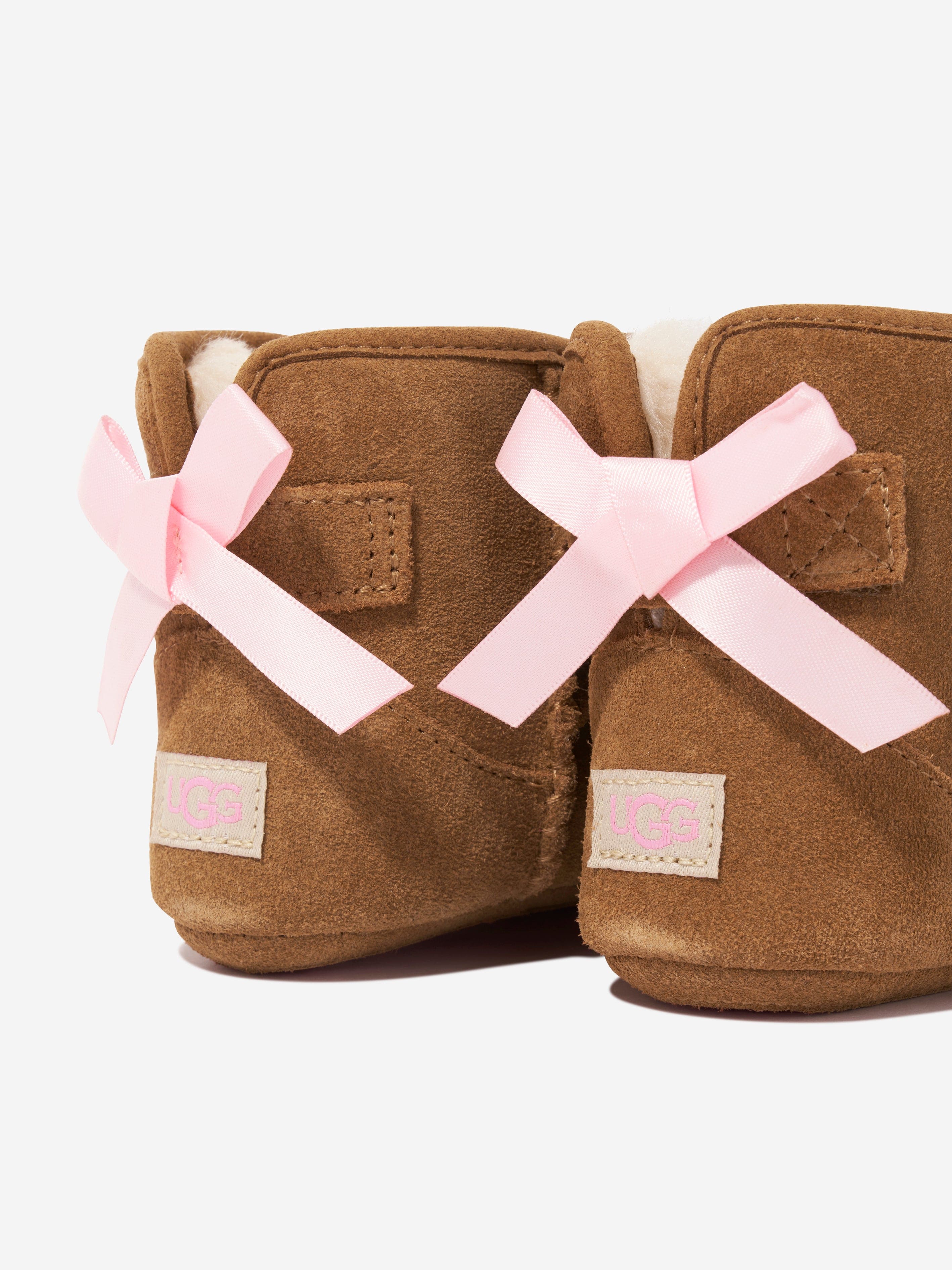 UGG Baby Girls Suede Jesse Bow II Booties