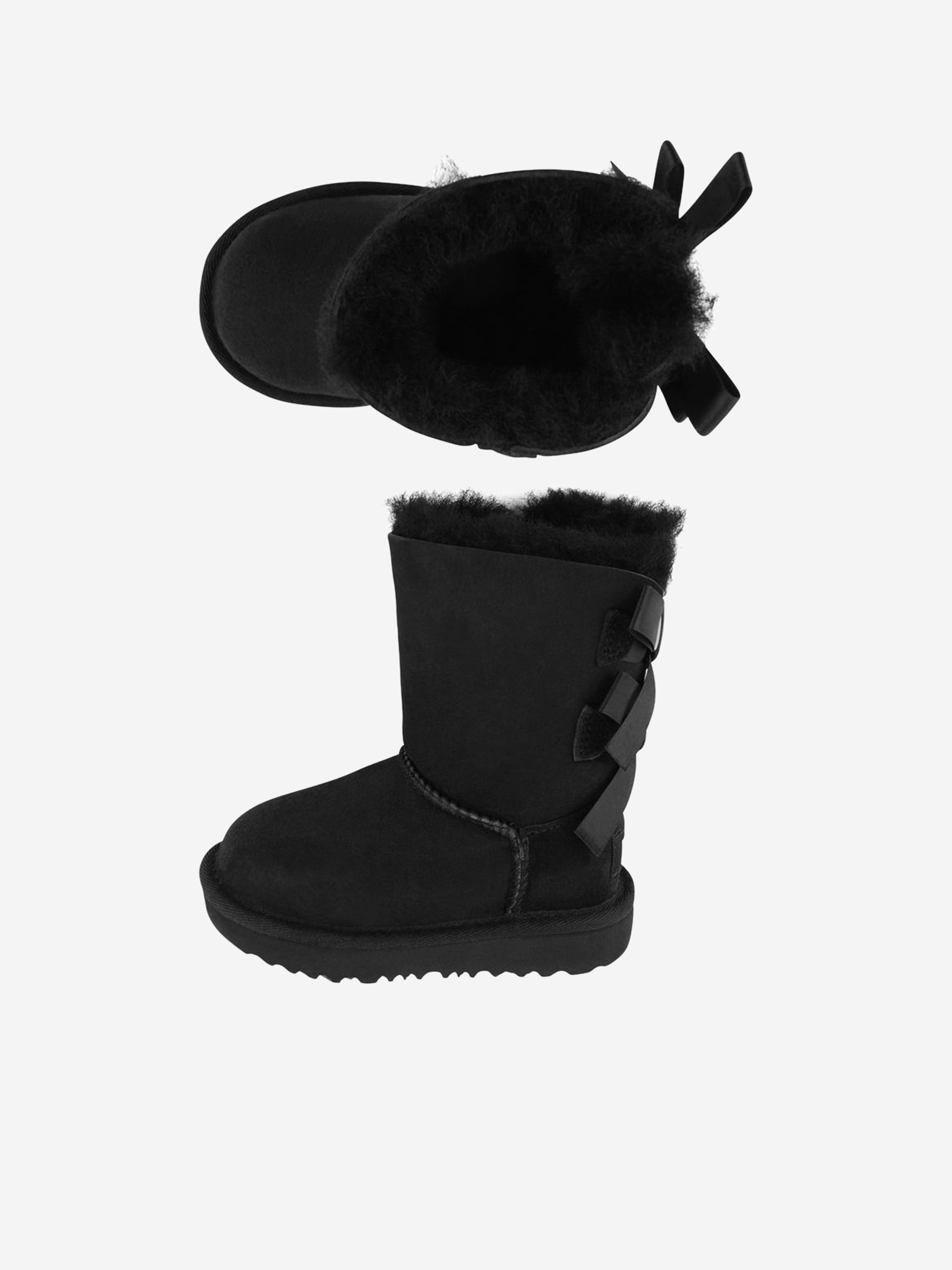 UGG Girls Suede Bailey Bow II Boots