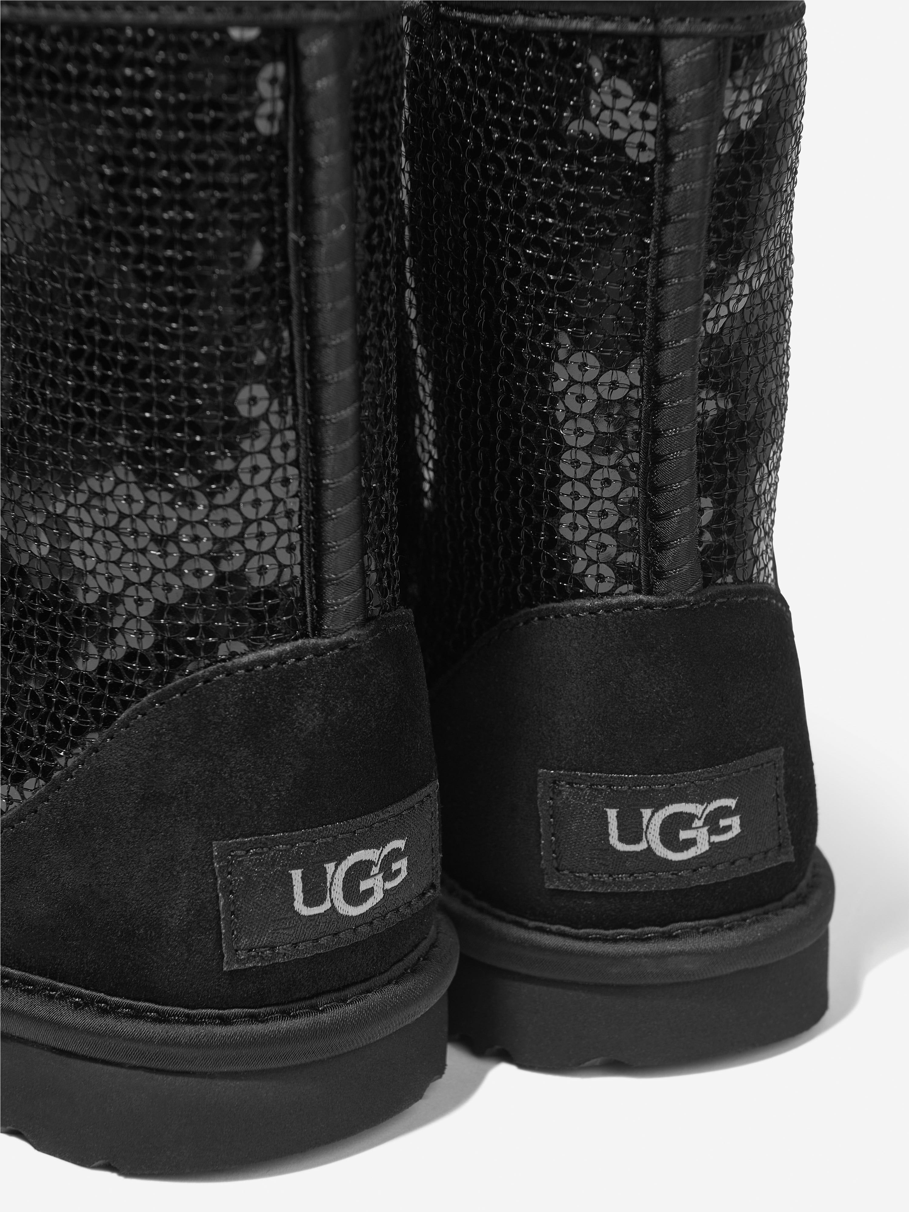 UGG Girls Classic Short Chunky Sequin Boots