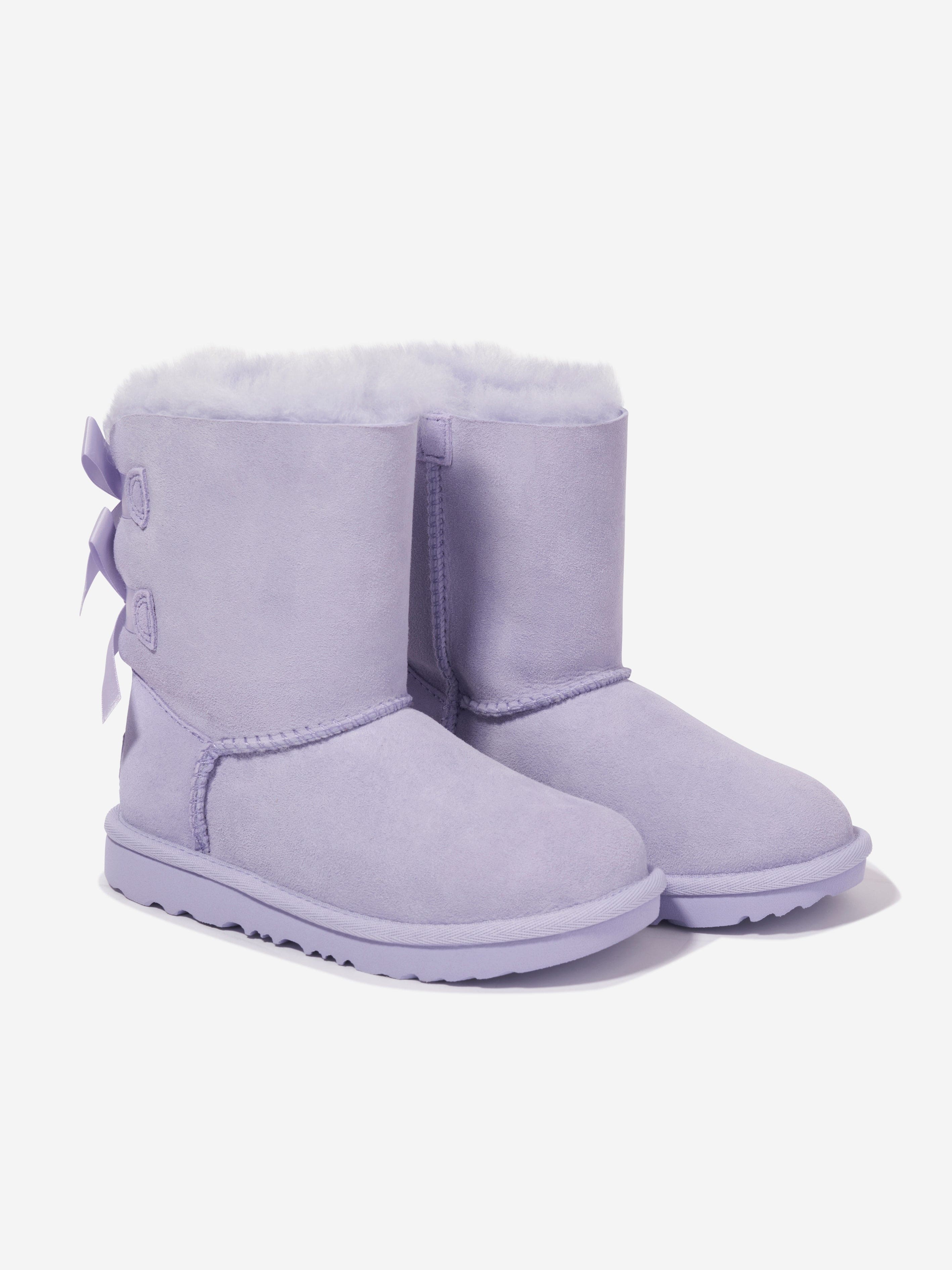 UGG Girls Bailey Bow II Boots in Purple