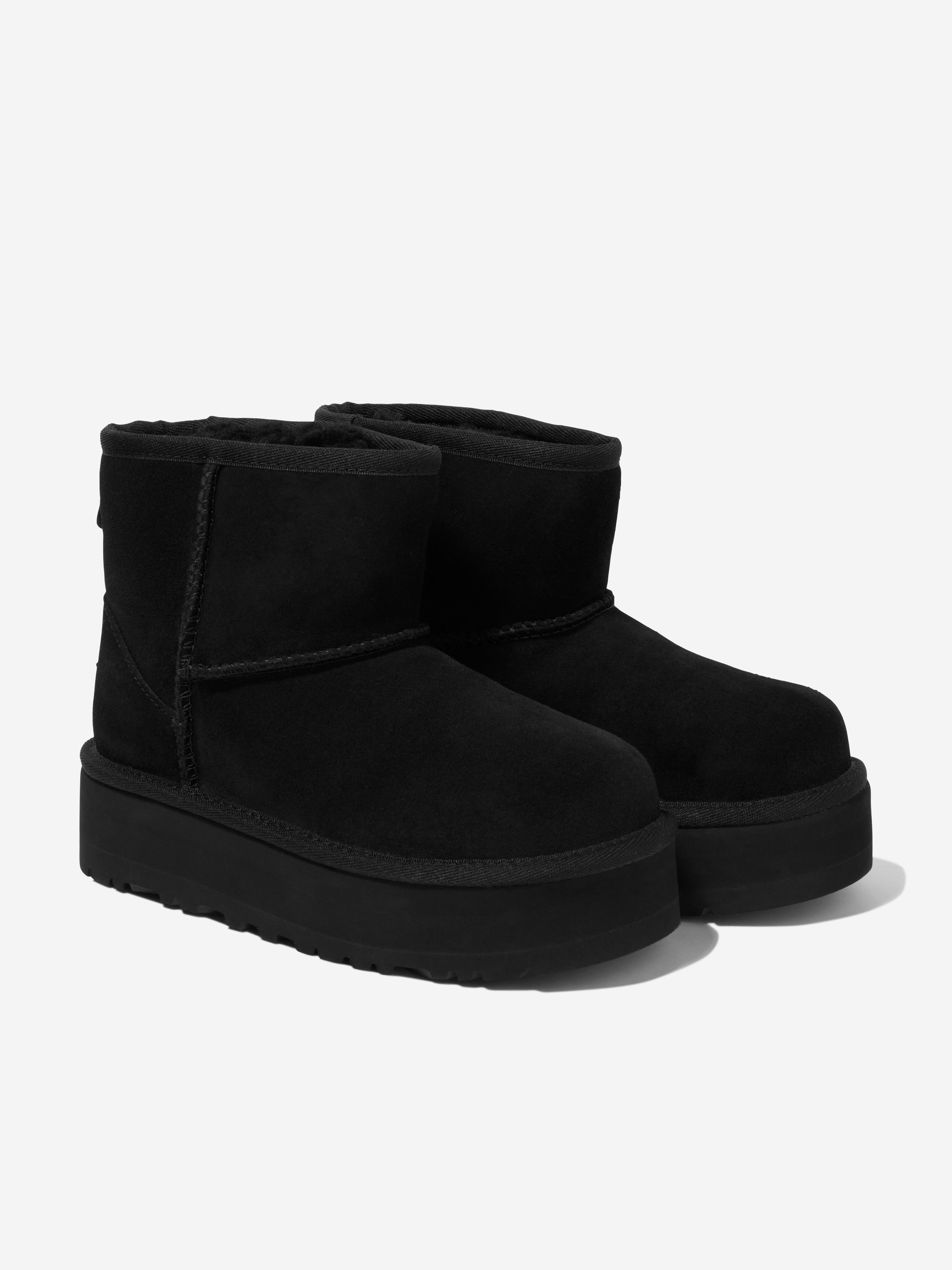 UGG Girls Classic Mini Platform Boots in Black