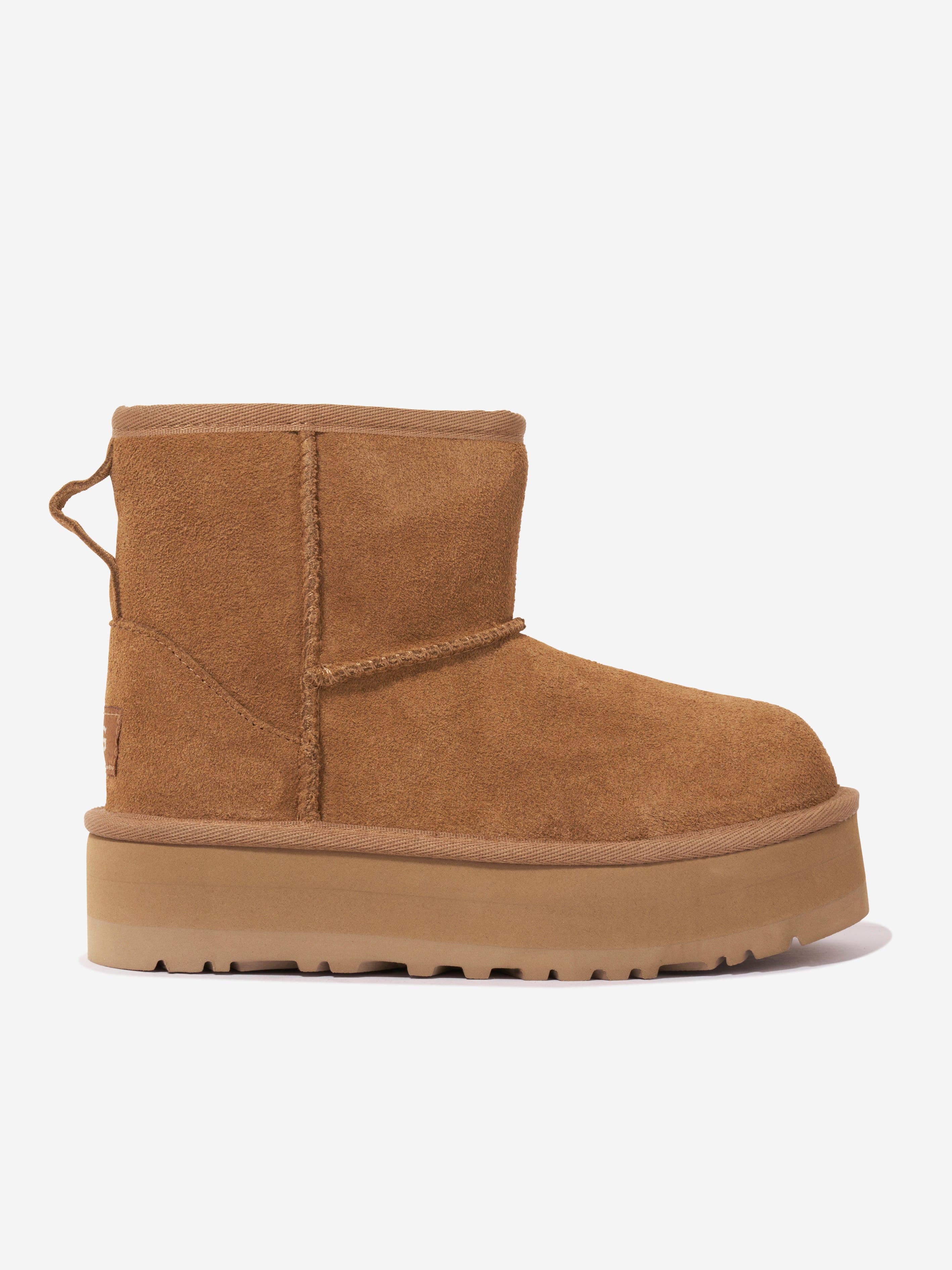 UGG Girls Classic Mini Platform Boots in Brown