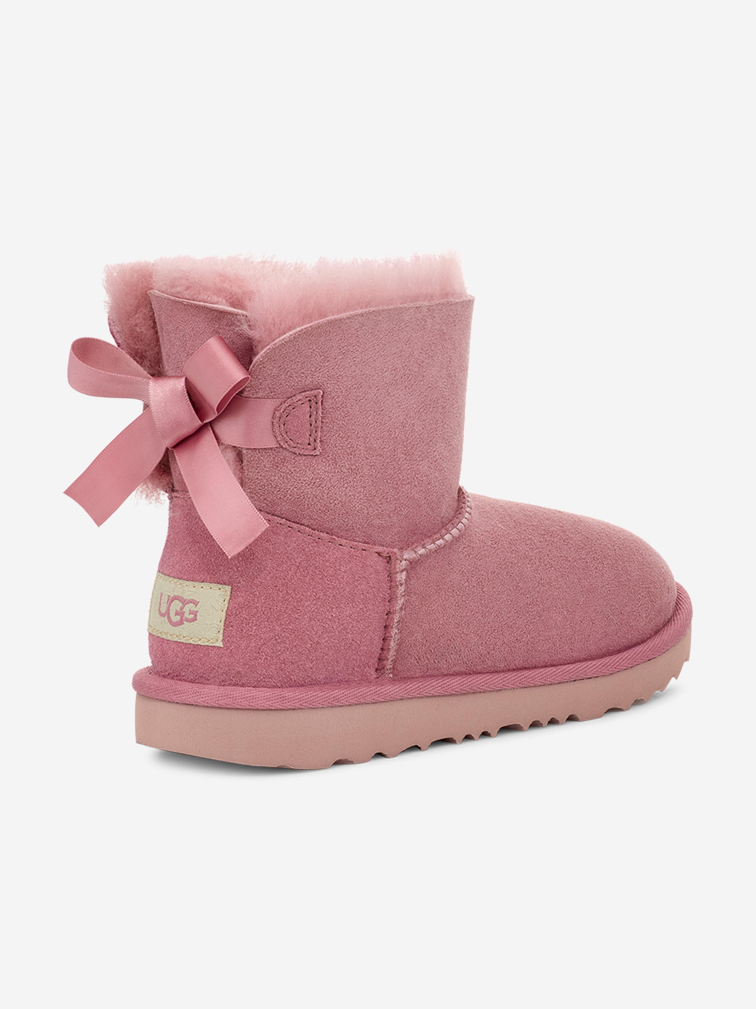 UGG Girls Mini Bailey Bow II Boots in Pink