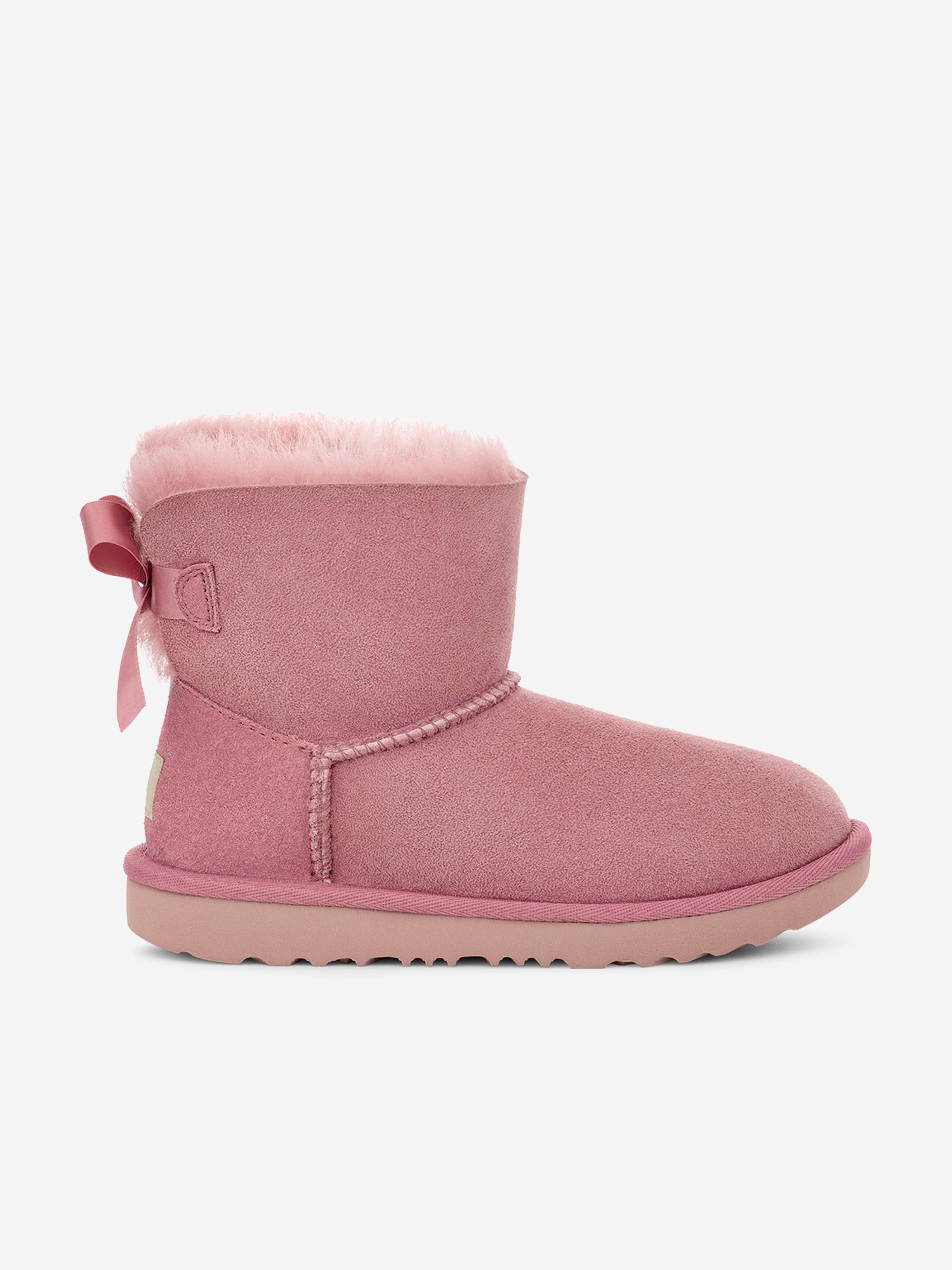 UGG Girls Mini Bailey Bow II Boots in Pink