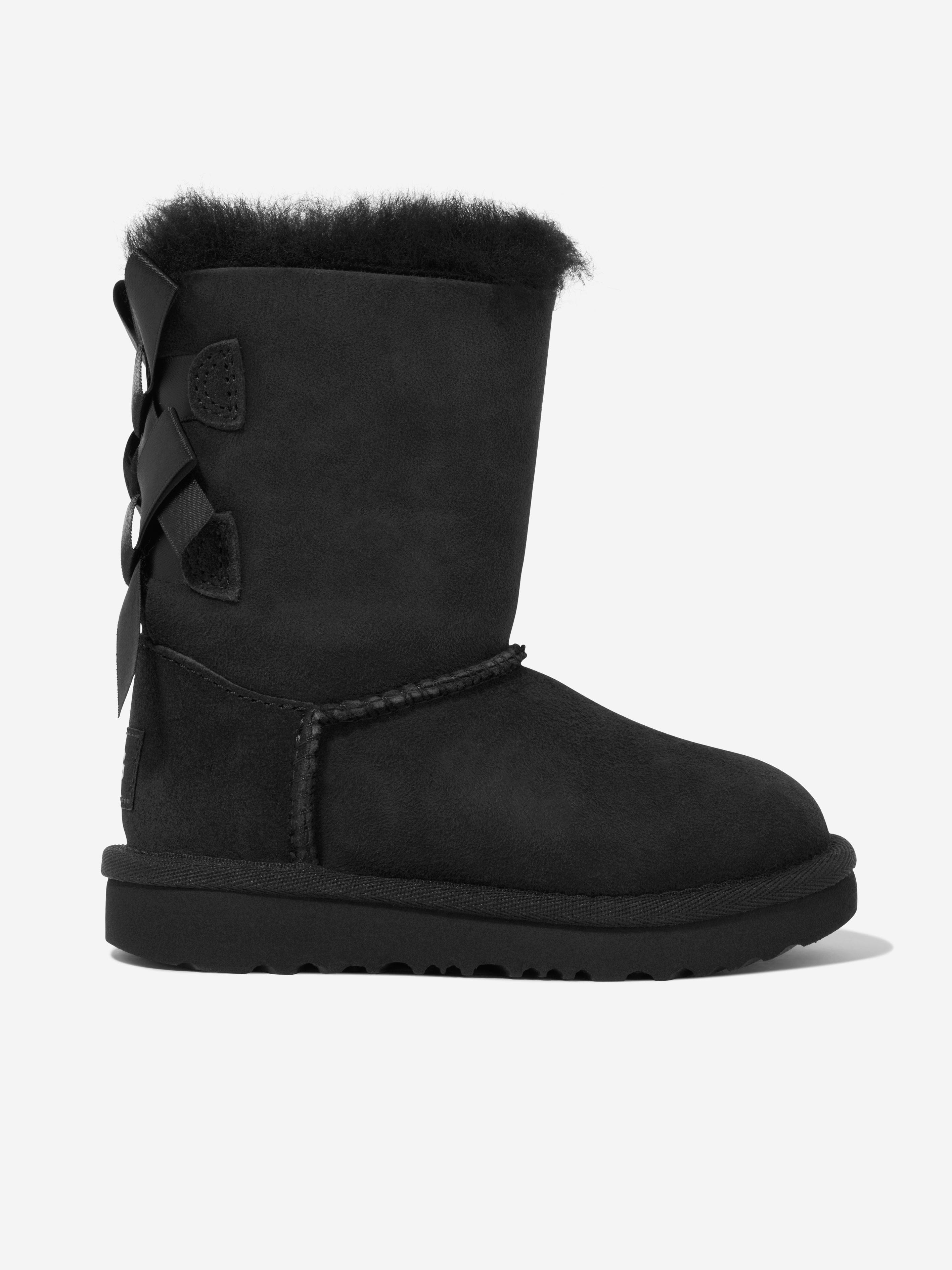 UGG Girls Suede Bailey Bow II Boots