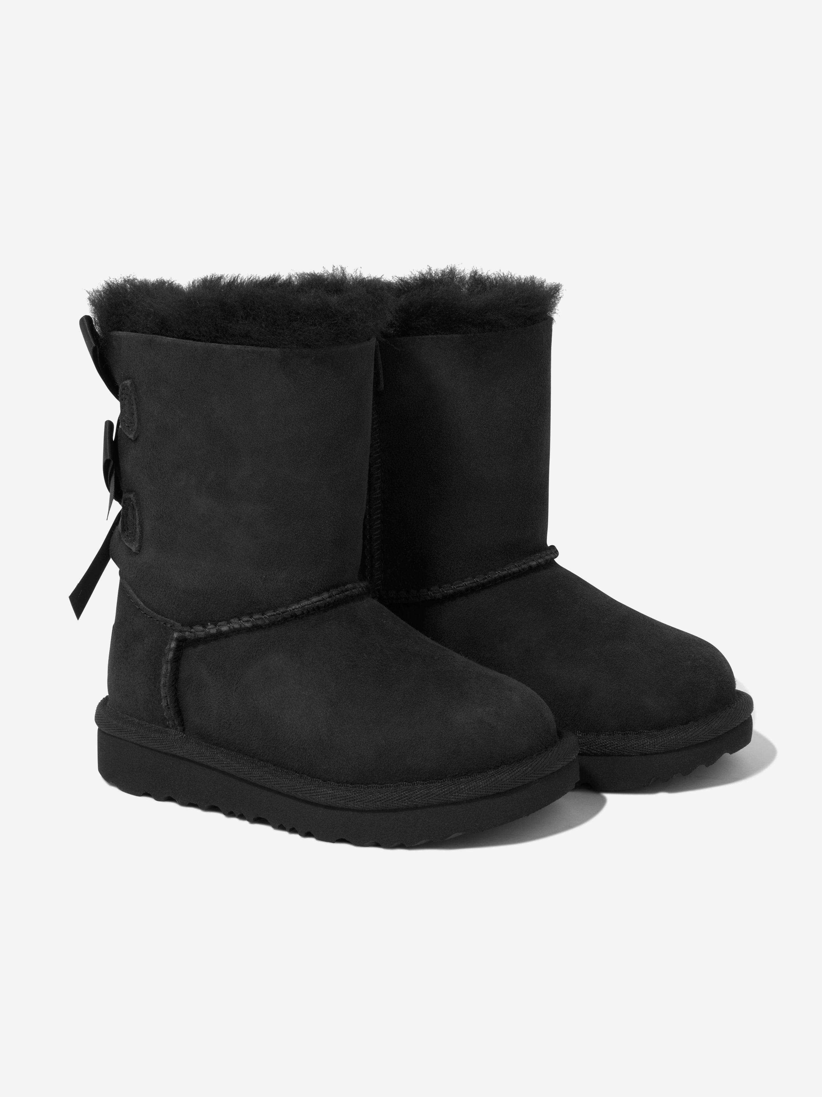 UGG Girls Suede Bailey Bow II Boots