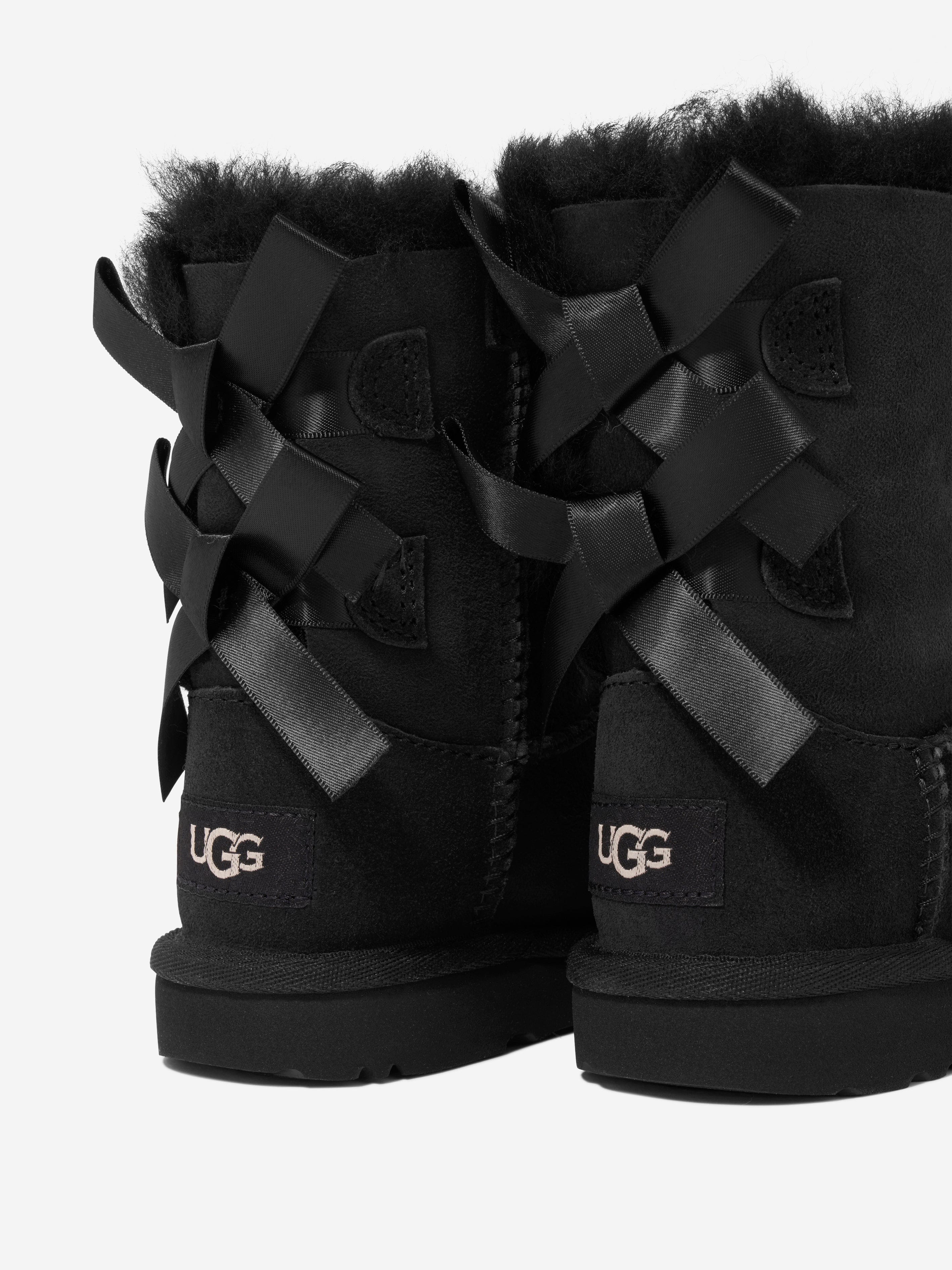 UGG Girls Suede Bailey Bow II Boots