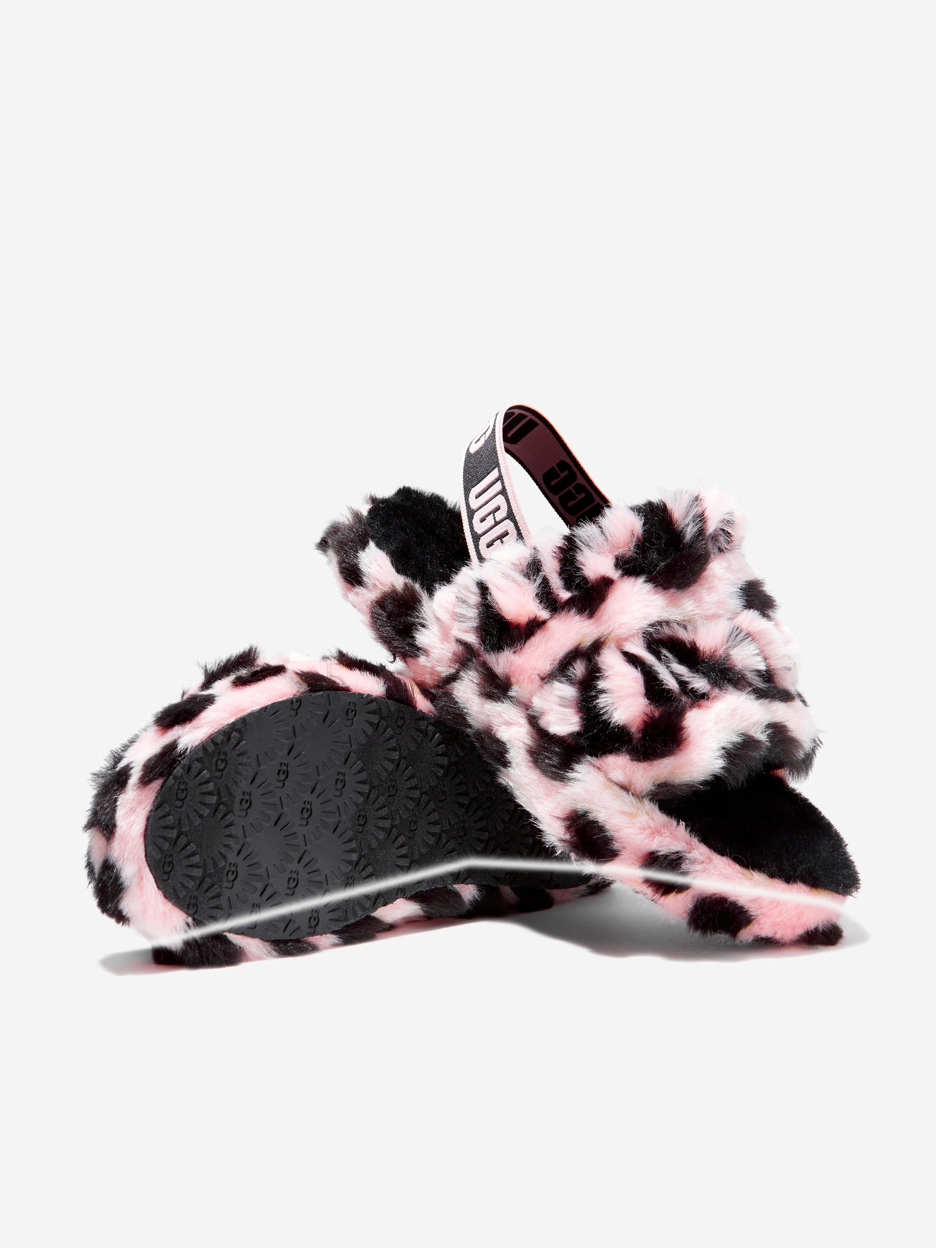 UGG Girls Sheepskin Animalia Fluff Yeah Sandals