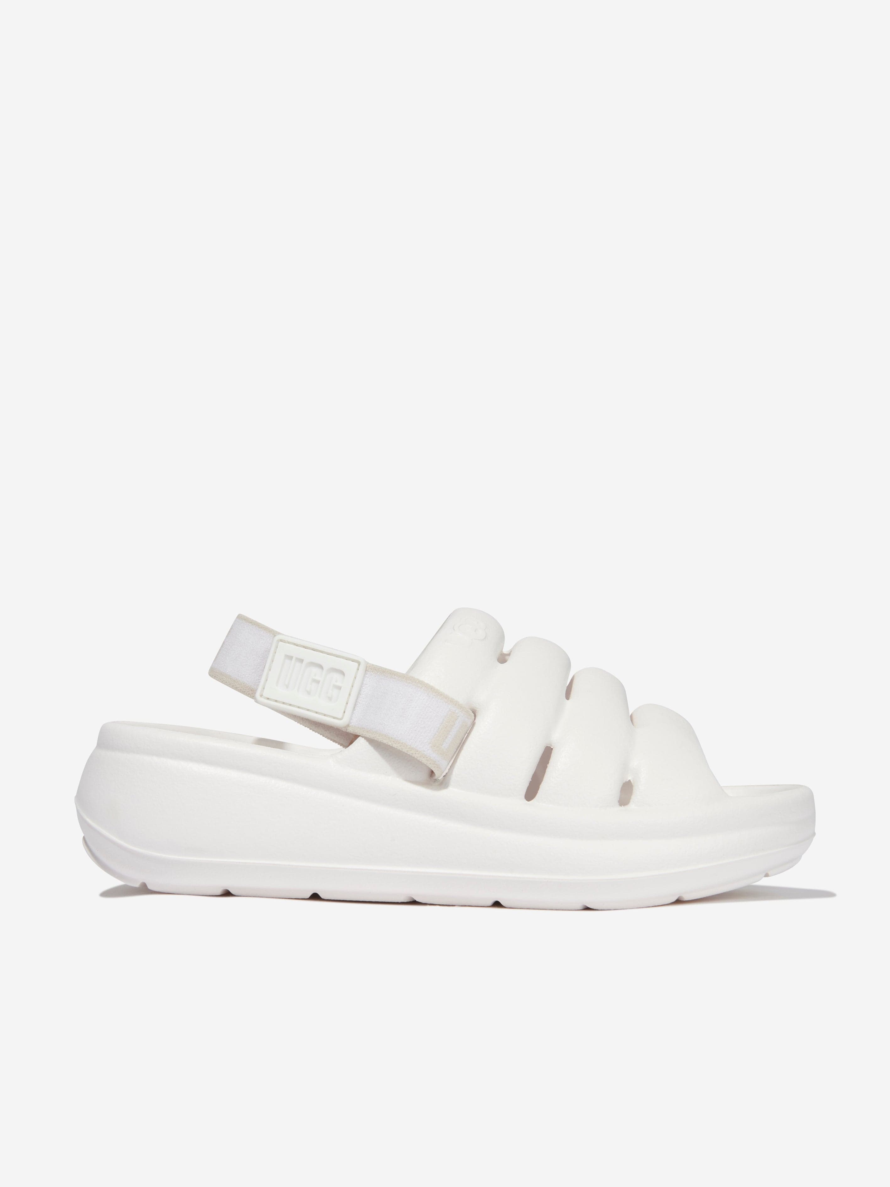 UGG Girls Sport Yeah Sandals in White