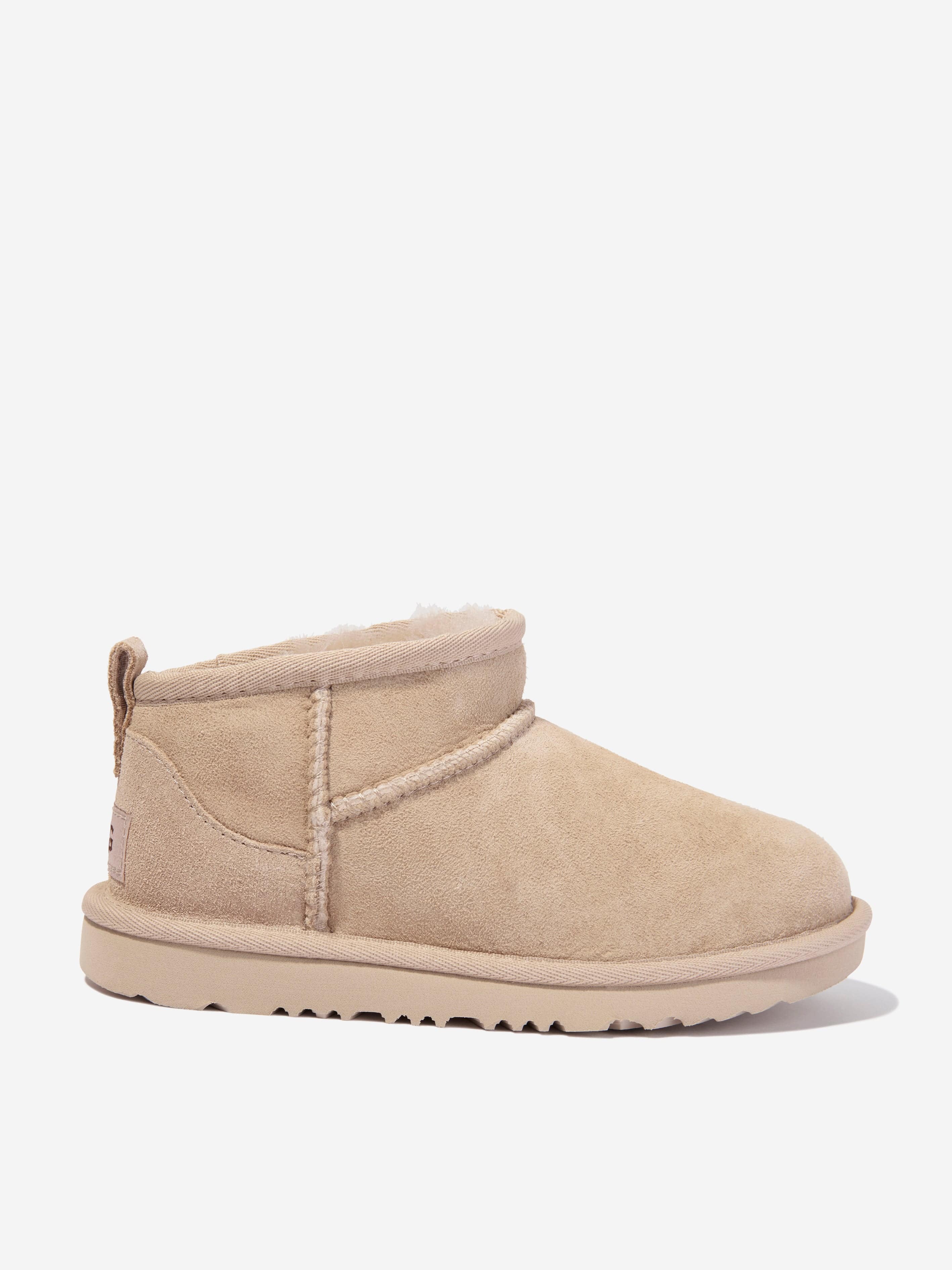 UGG Girls Classic Ultra Mini Boots in Beige