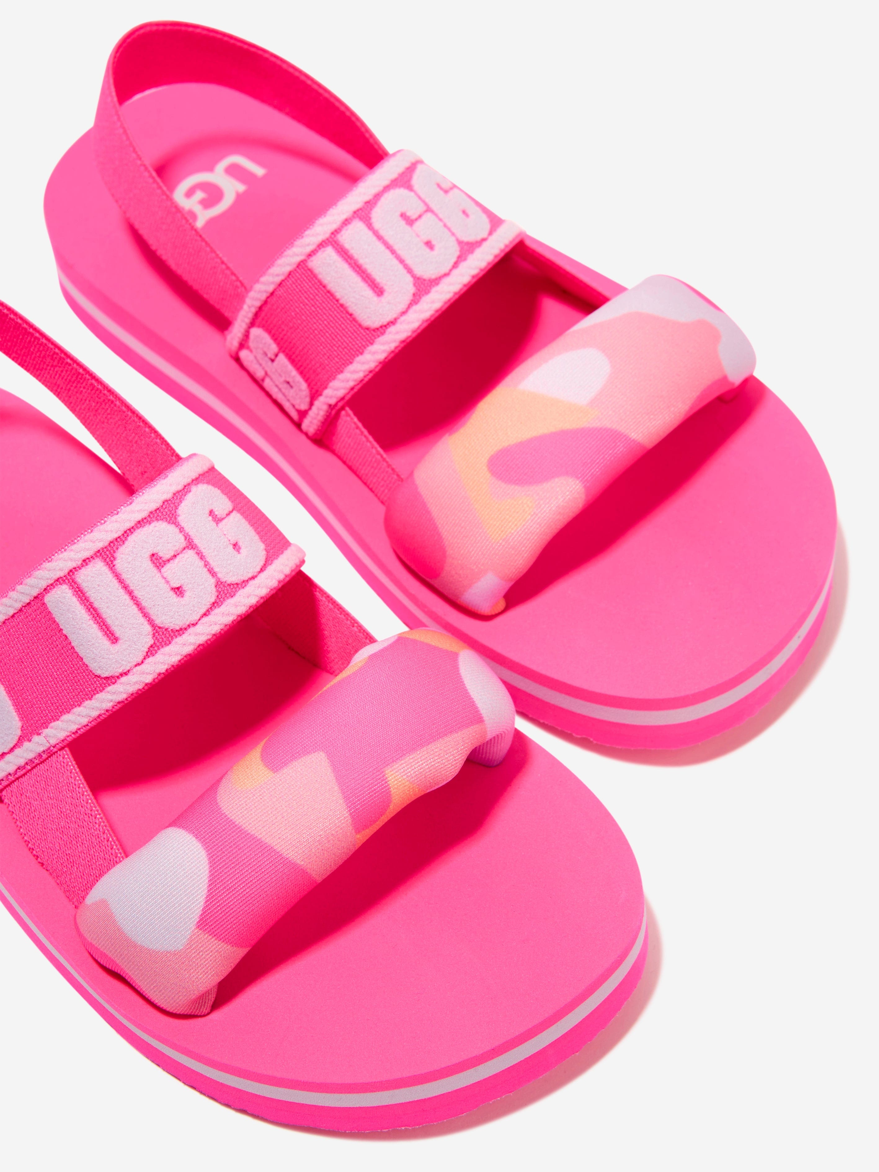 UGG Girls Zuma Sling Camopop Sandals in Pink