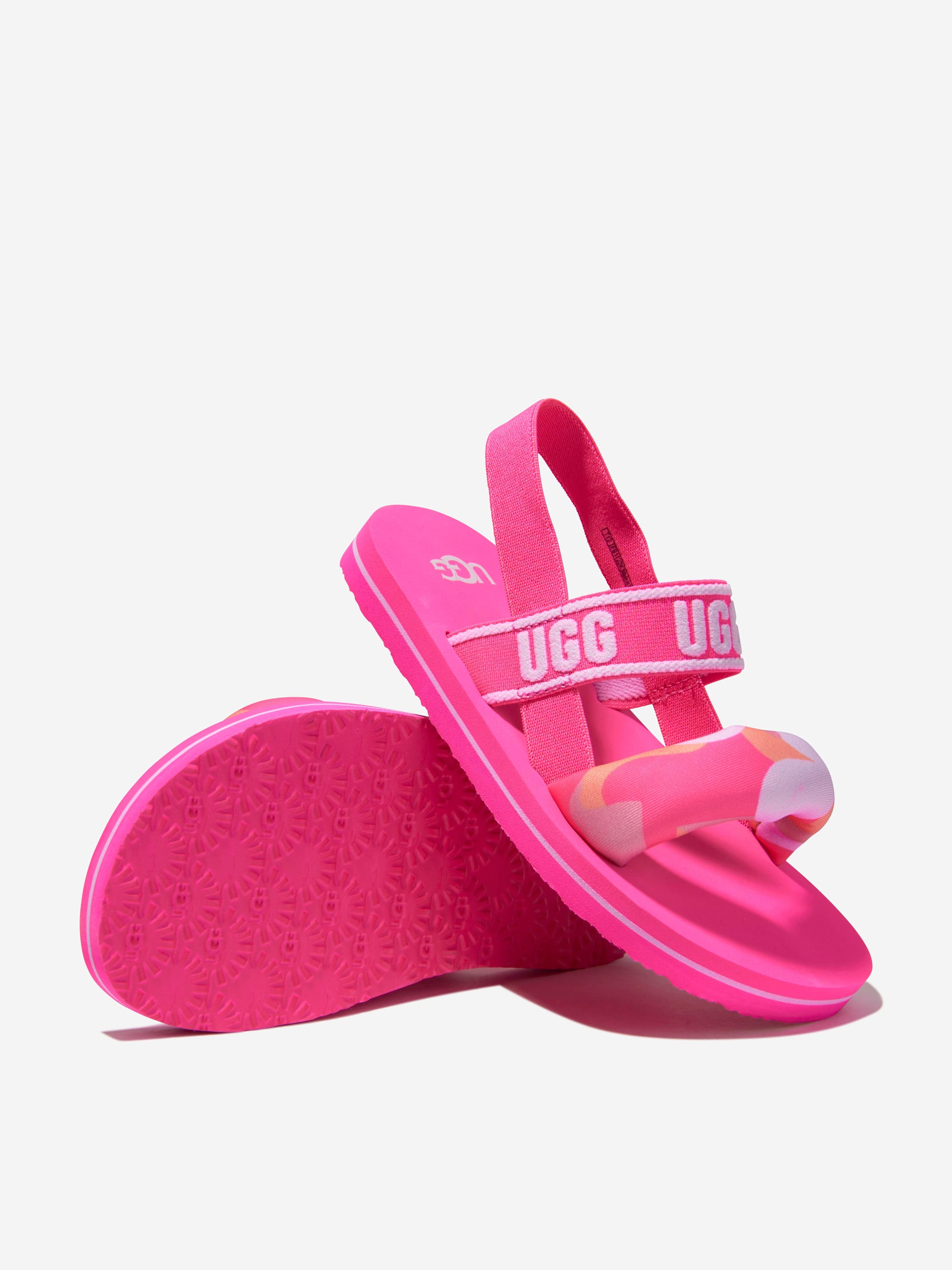 UGG Girls Zuma Sling Camopop Sandals in Pink