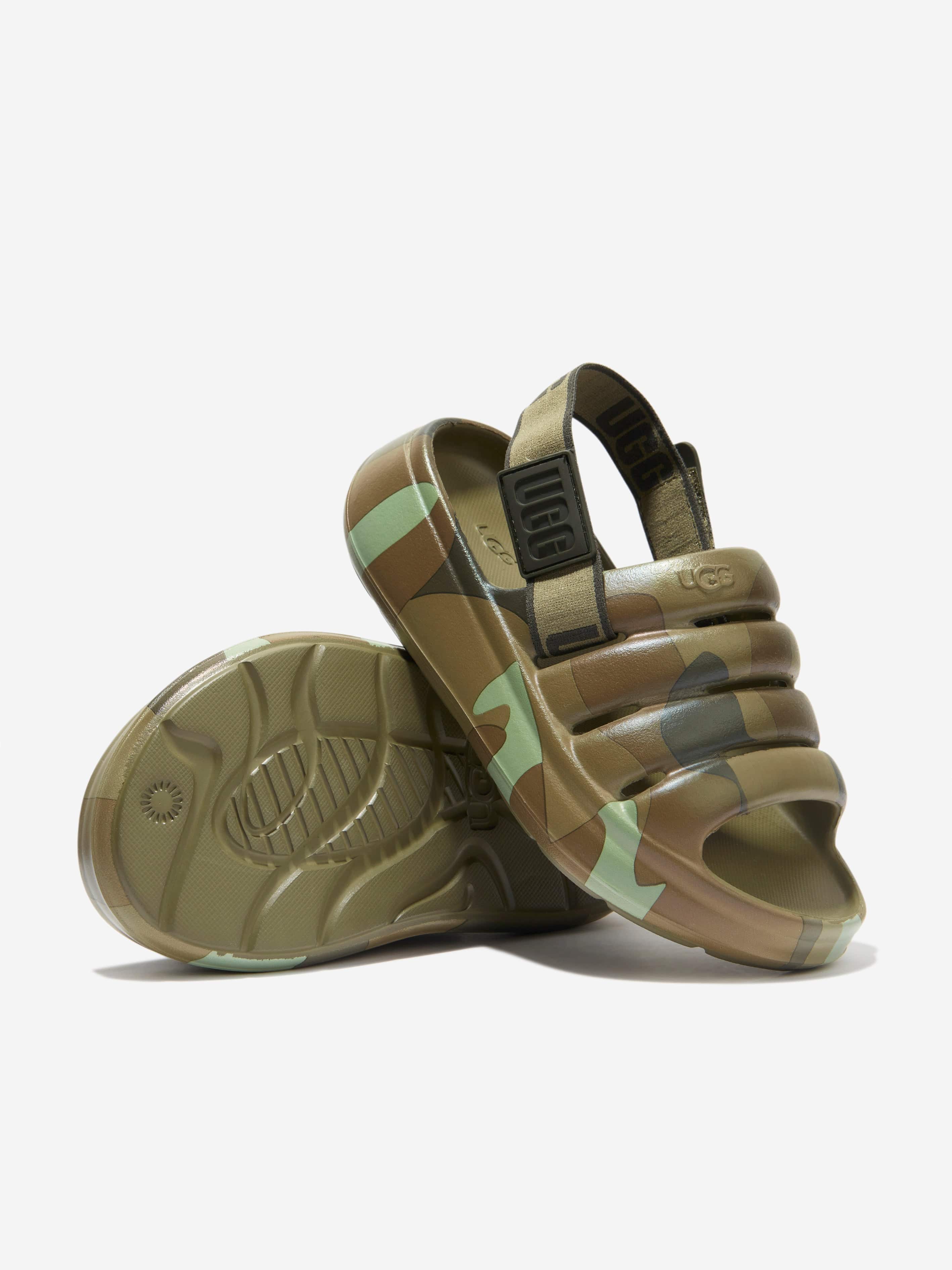 UGG Boys Camo Sport Yeah Sandals in Green