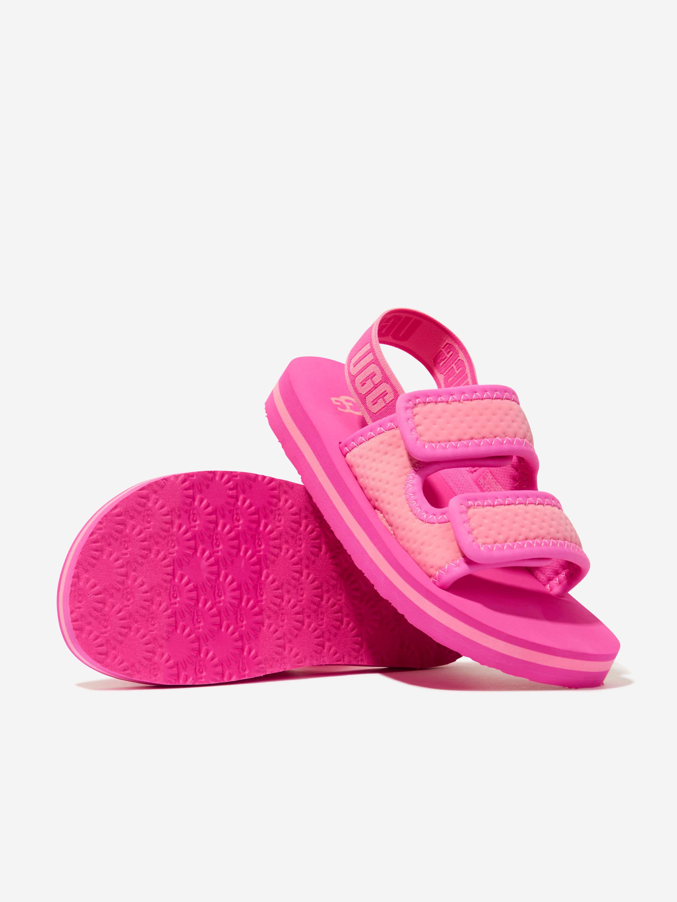 UGG Girls Lennon Slingback Sandals in Pink