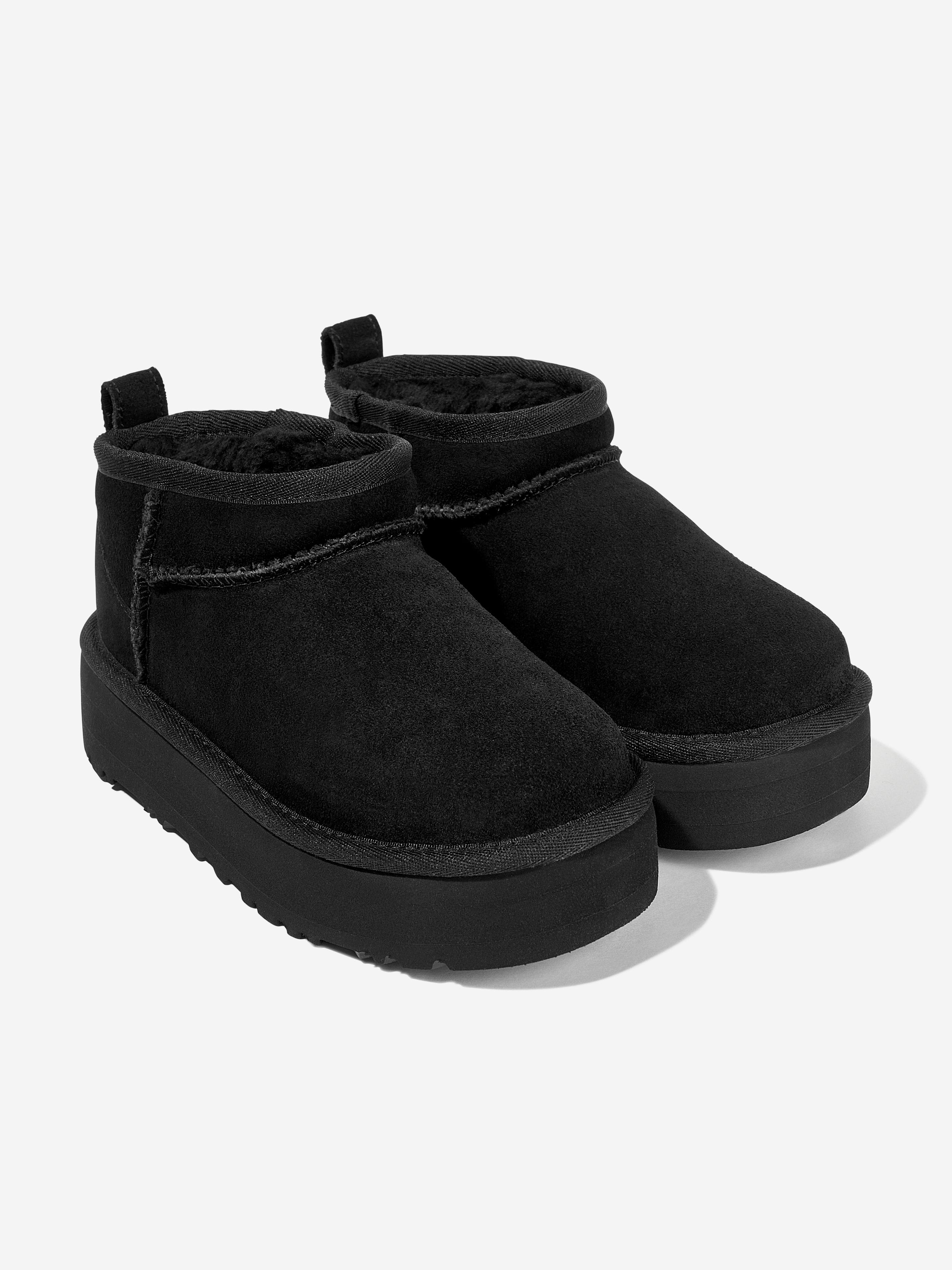 UGG Girls Classic Ultra Mini Platform Boots in Black