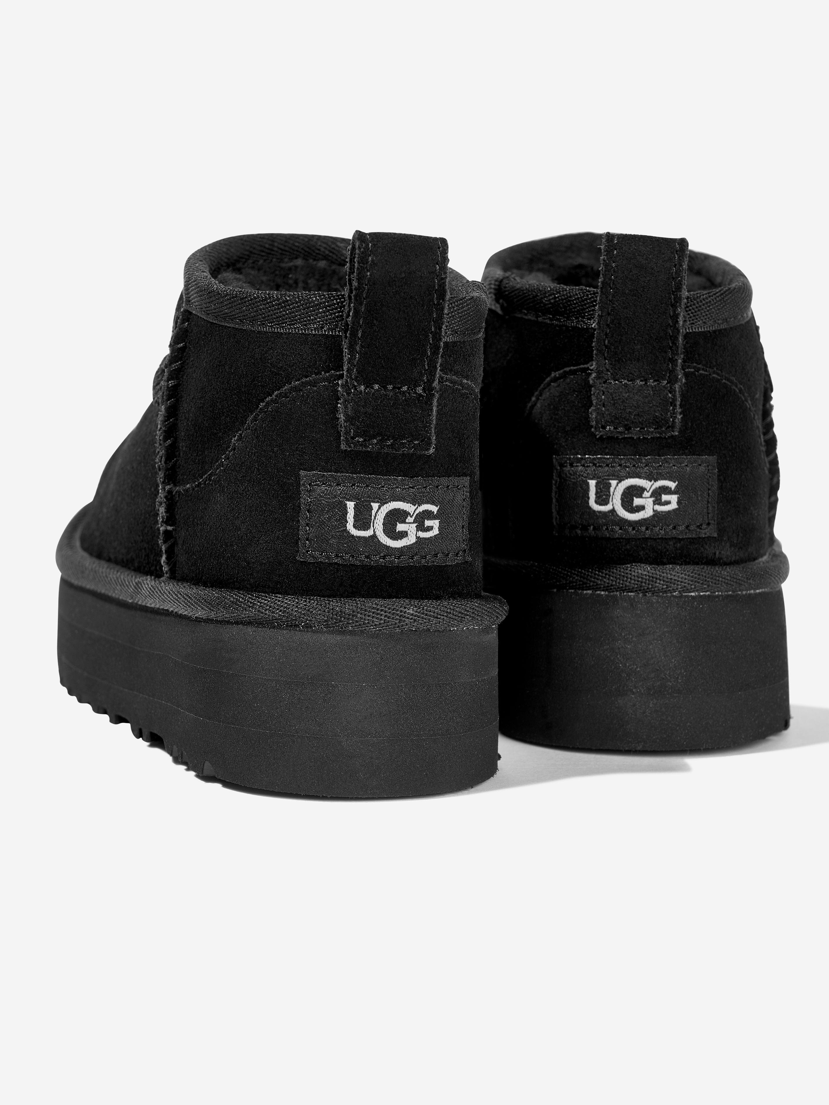 UGG Girls Classic Ultra Mini Platform Boots in Black