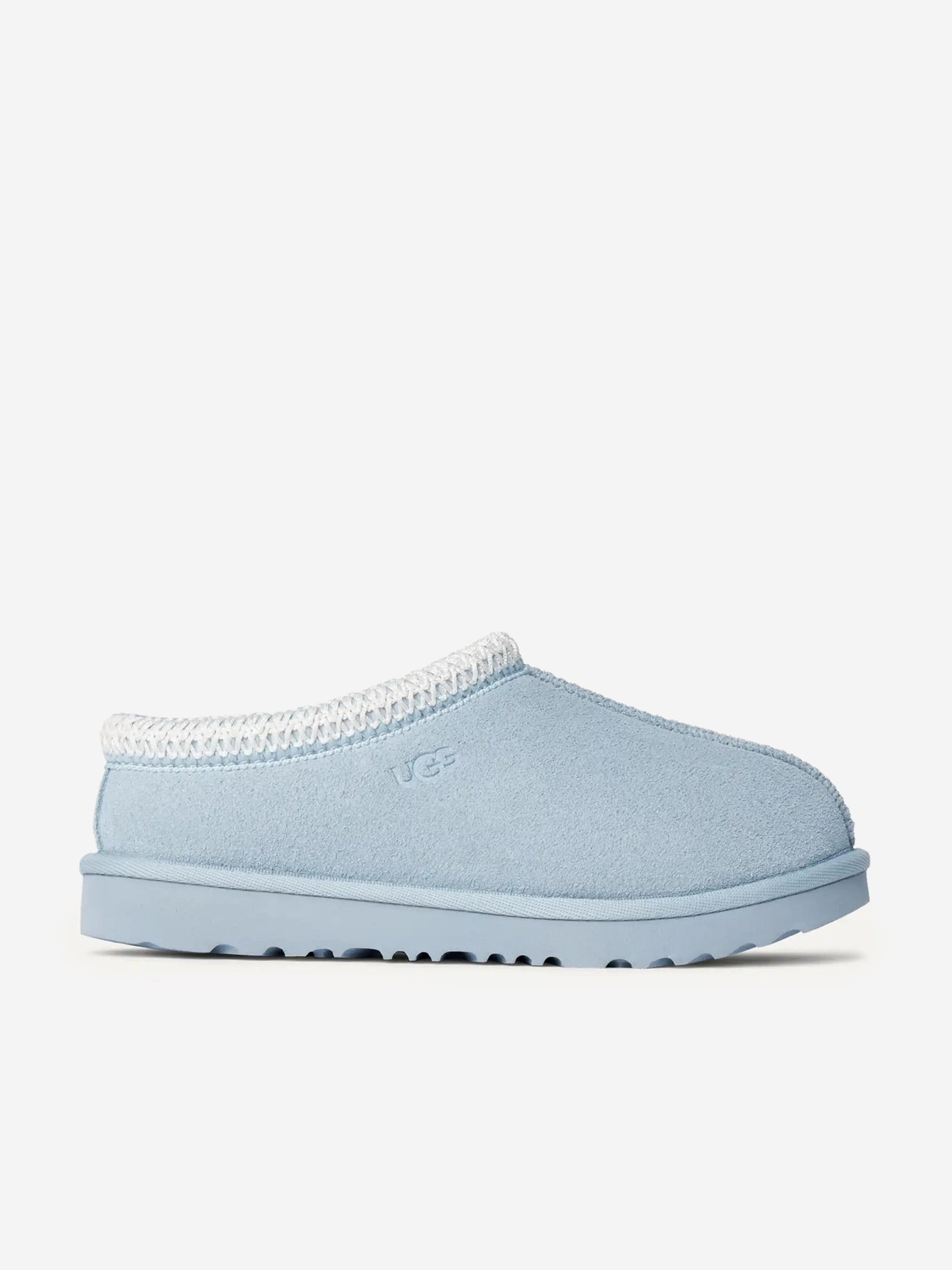 Kids Suede Tasman II Slippers in Blue